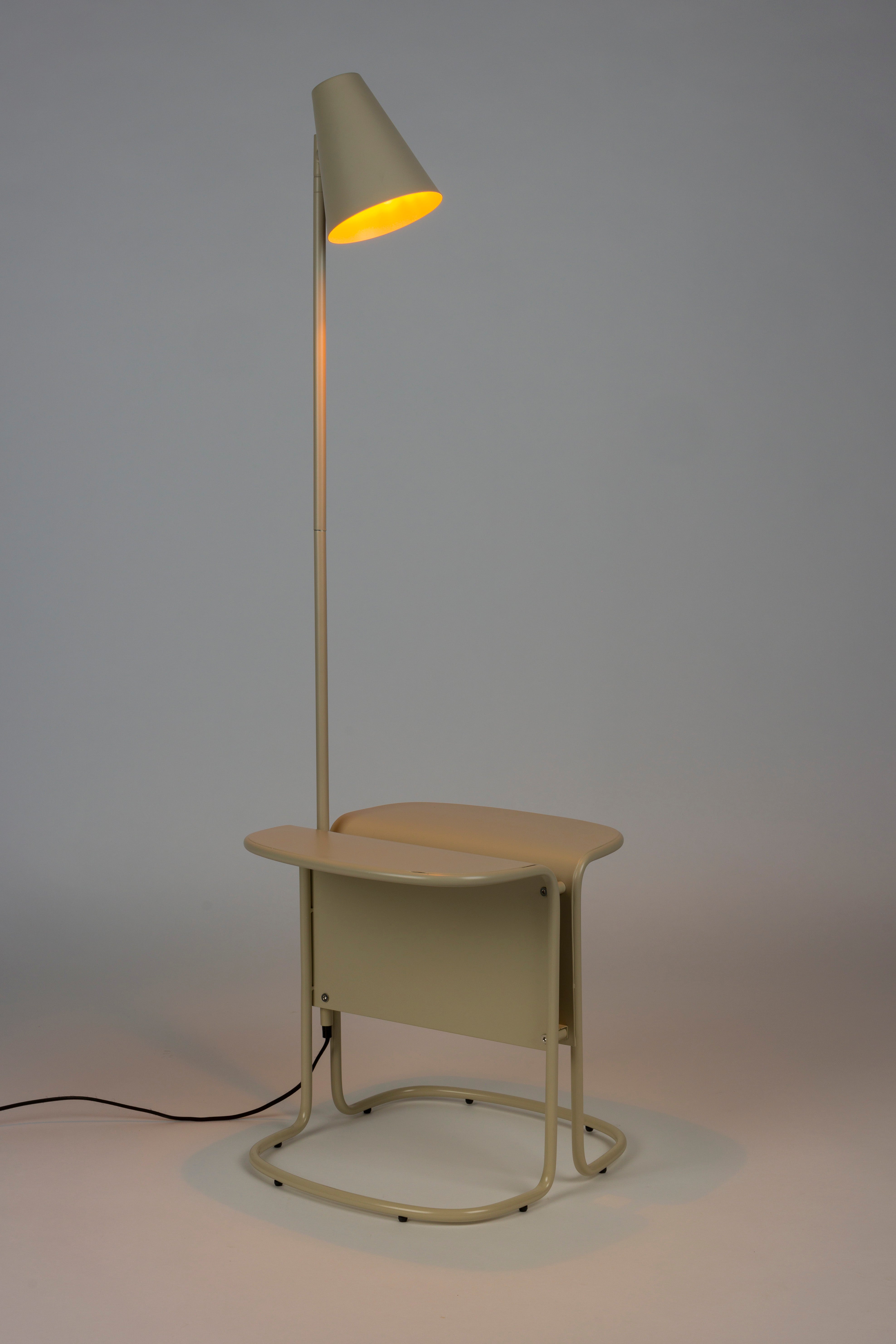 Floor lamp with table LUSTOR beige