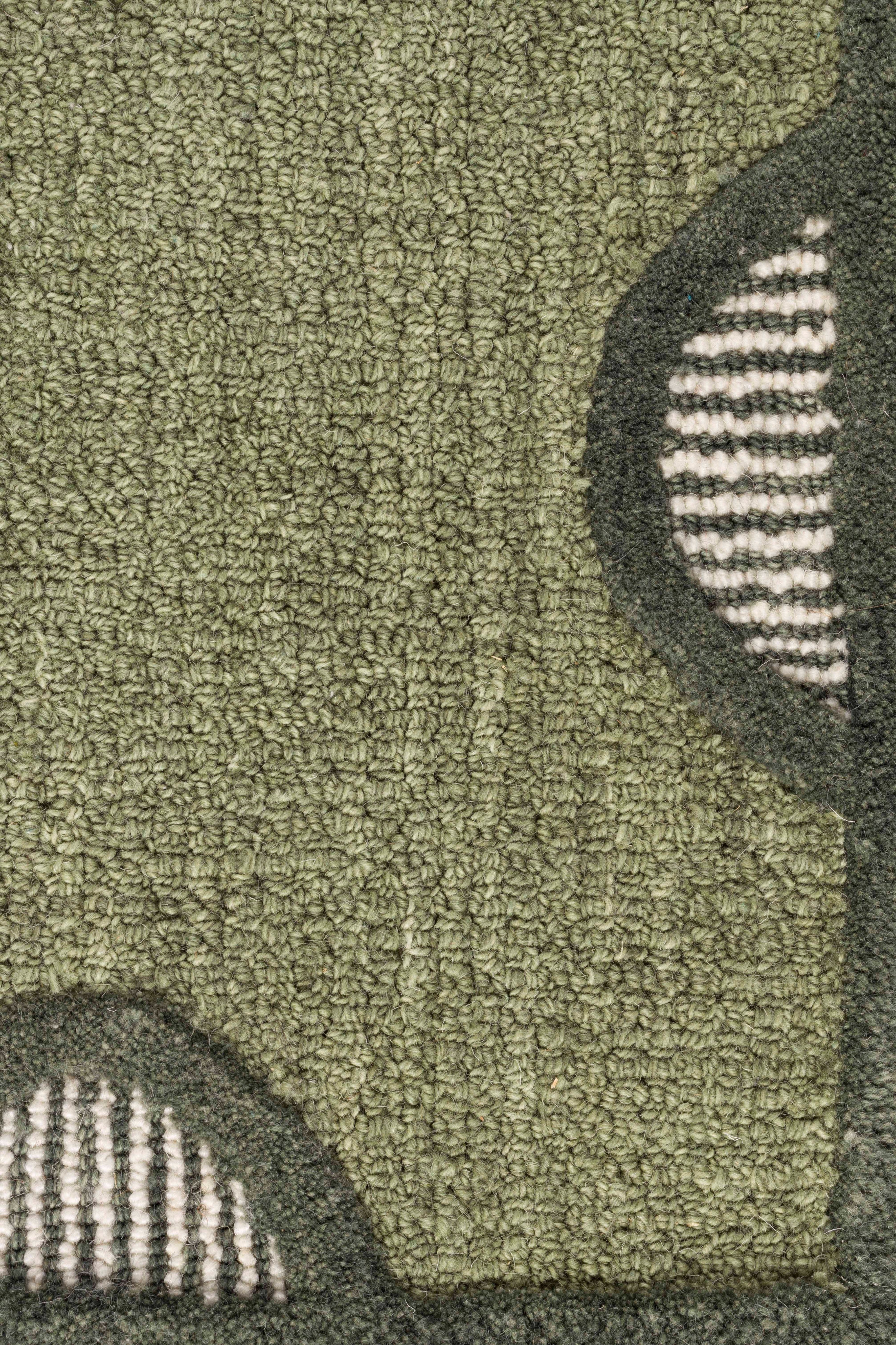 SUGAR LINES Green Rug