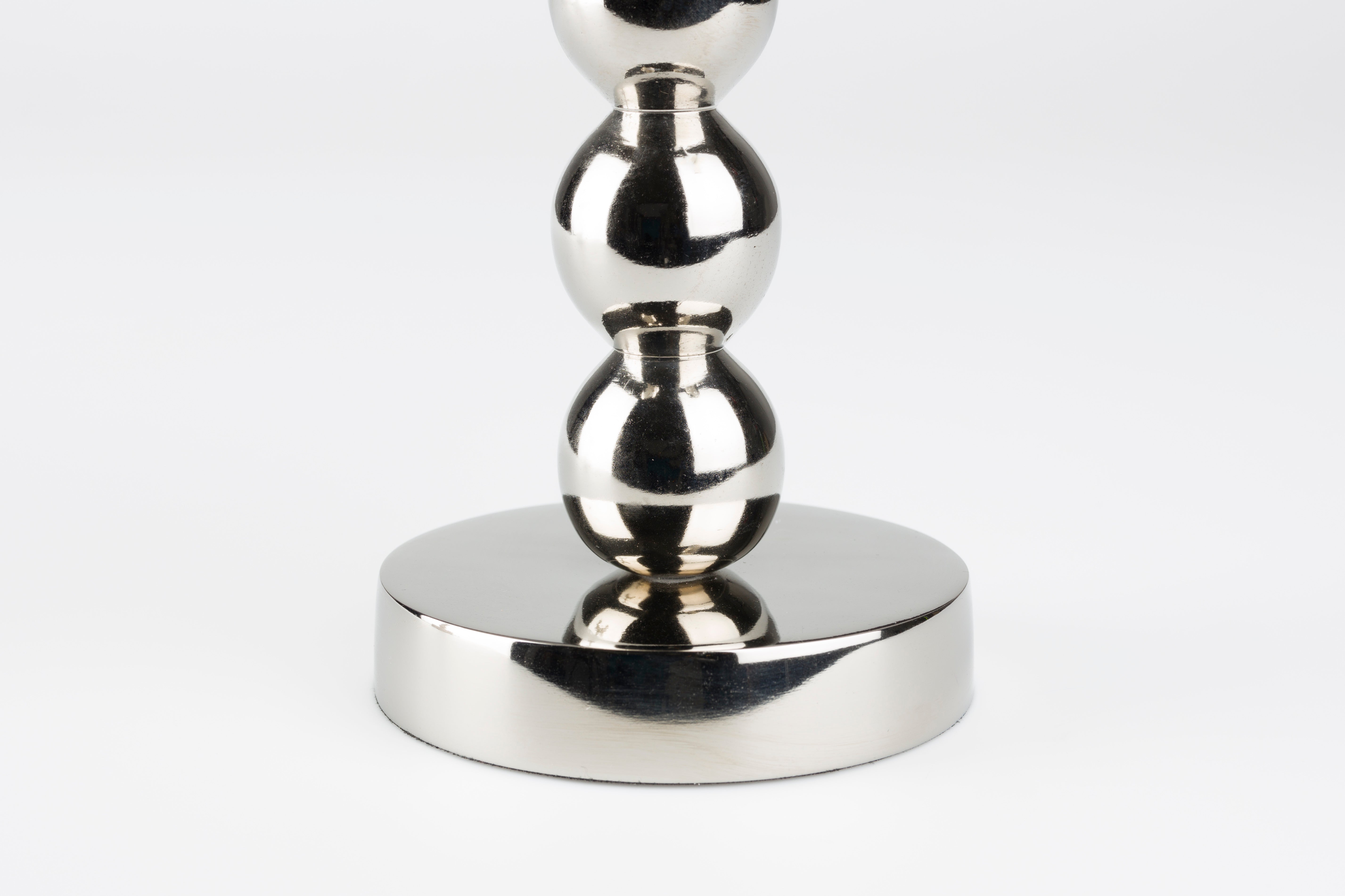 BUBBLES FOUR Silver Candle Holder