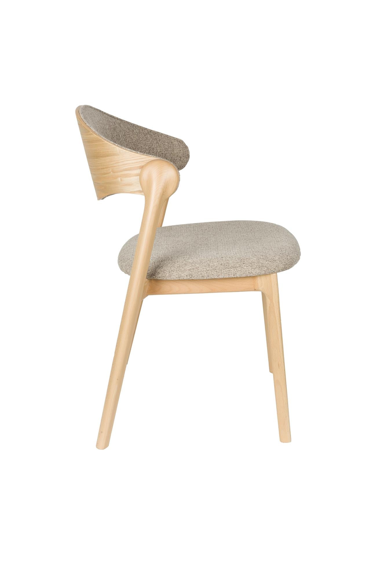 Stuhl BABINGTON braun mit Holzgestell