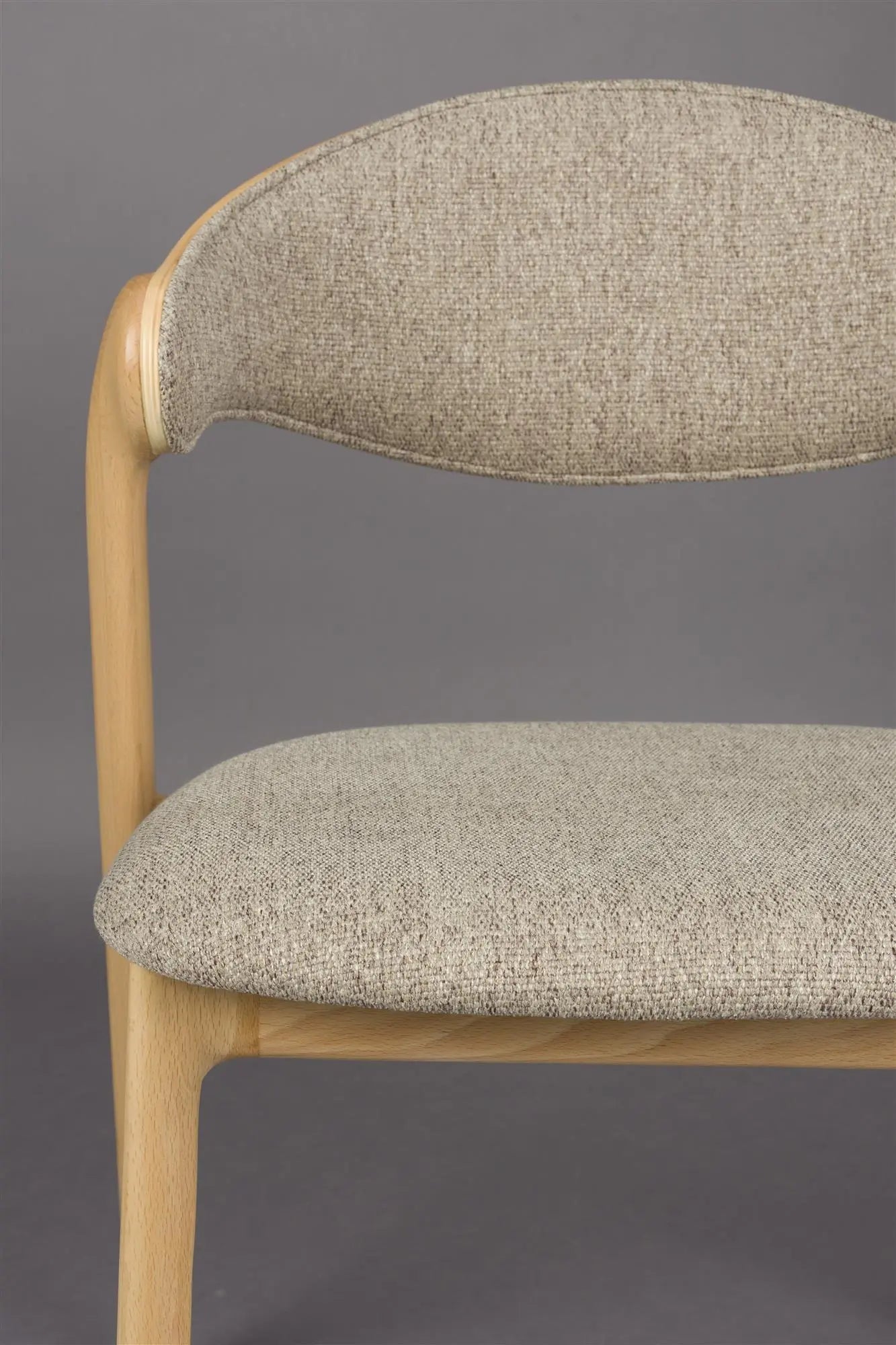 Hoker BABINGTON brązowy z drewnianą podstawą – Dutchbone