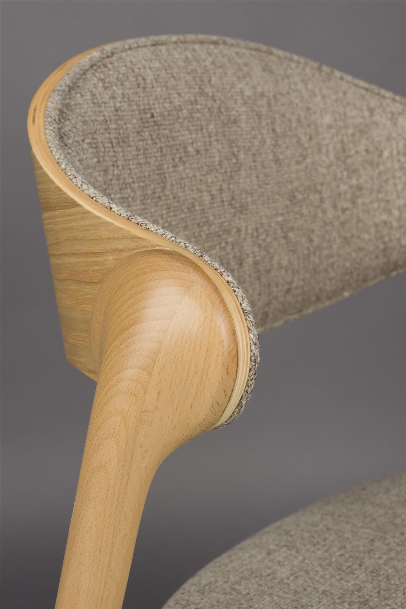 Stuhl BABINGTON braun mit Holzgestell