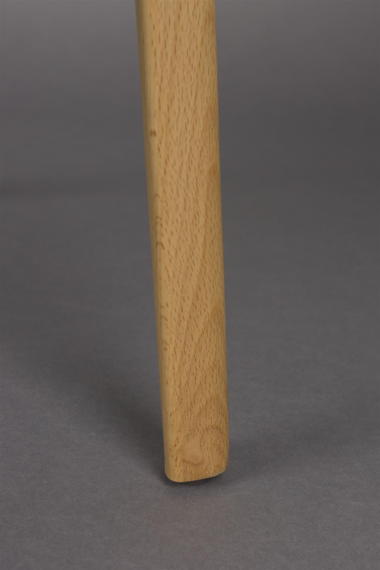 BABINGTON brown stool with wooden base