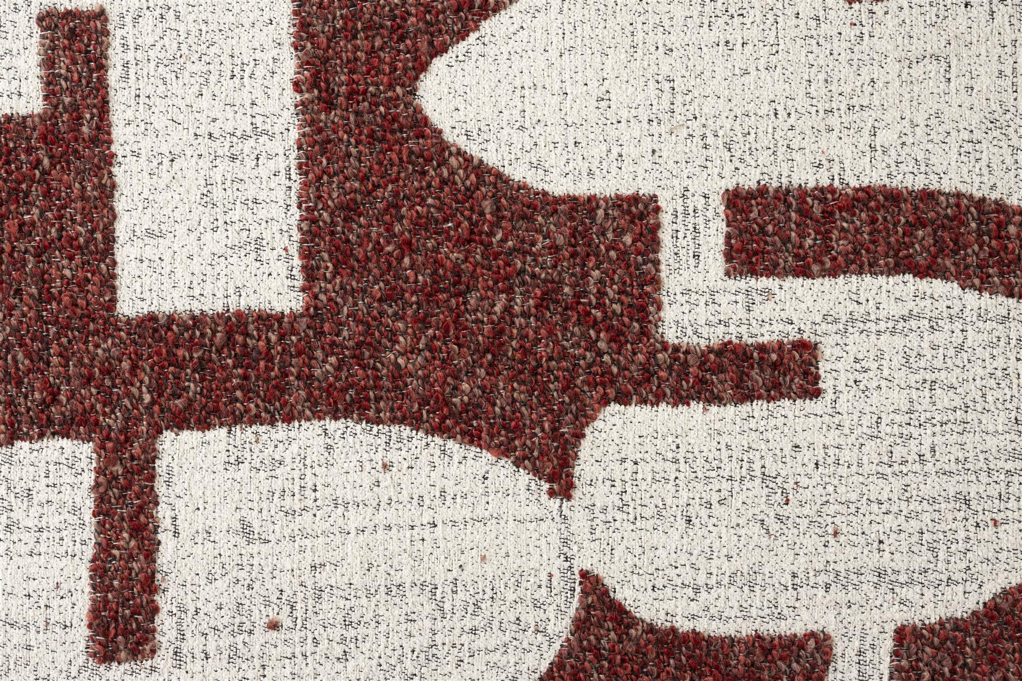 Stuhl RIDGE DECO SYMBOLS bordeaux mit Weiß