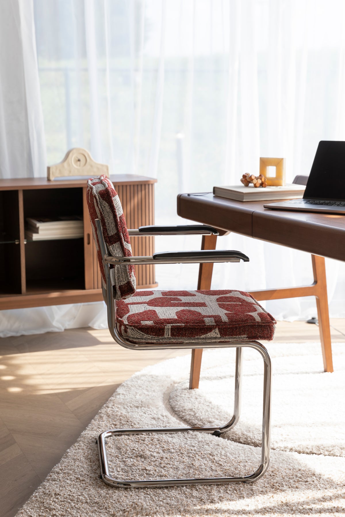 Sessel mit Armlehnen RIDGE DECO SYMBOLS rot