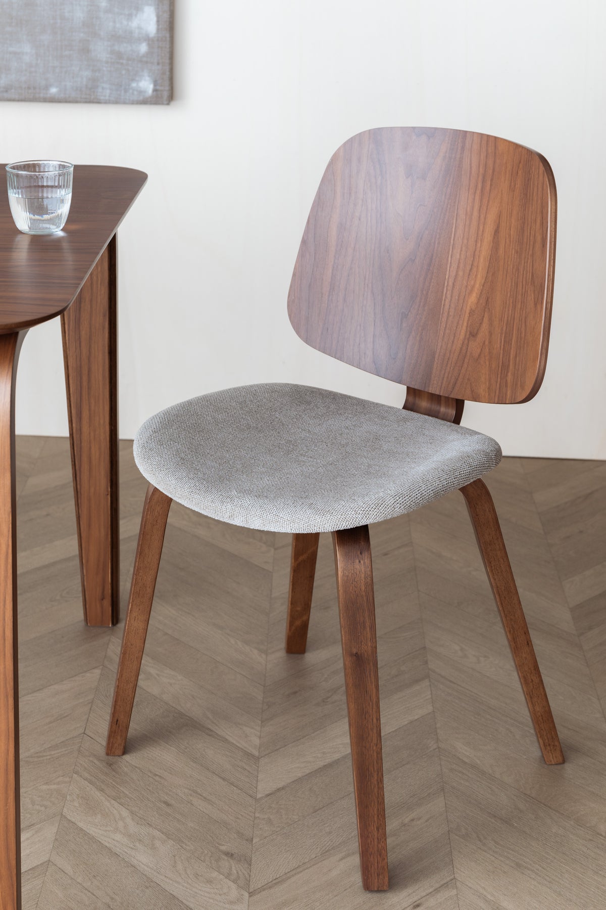 Stuhl WALDEN beige mit Holzgestell