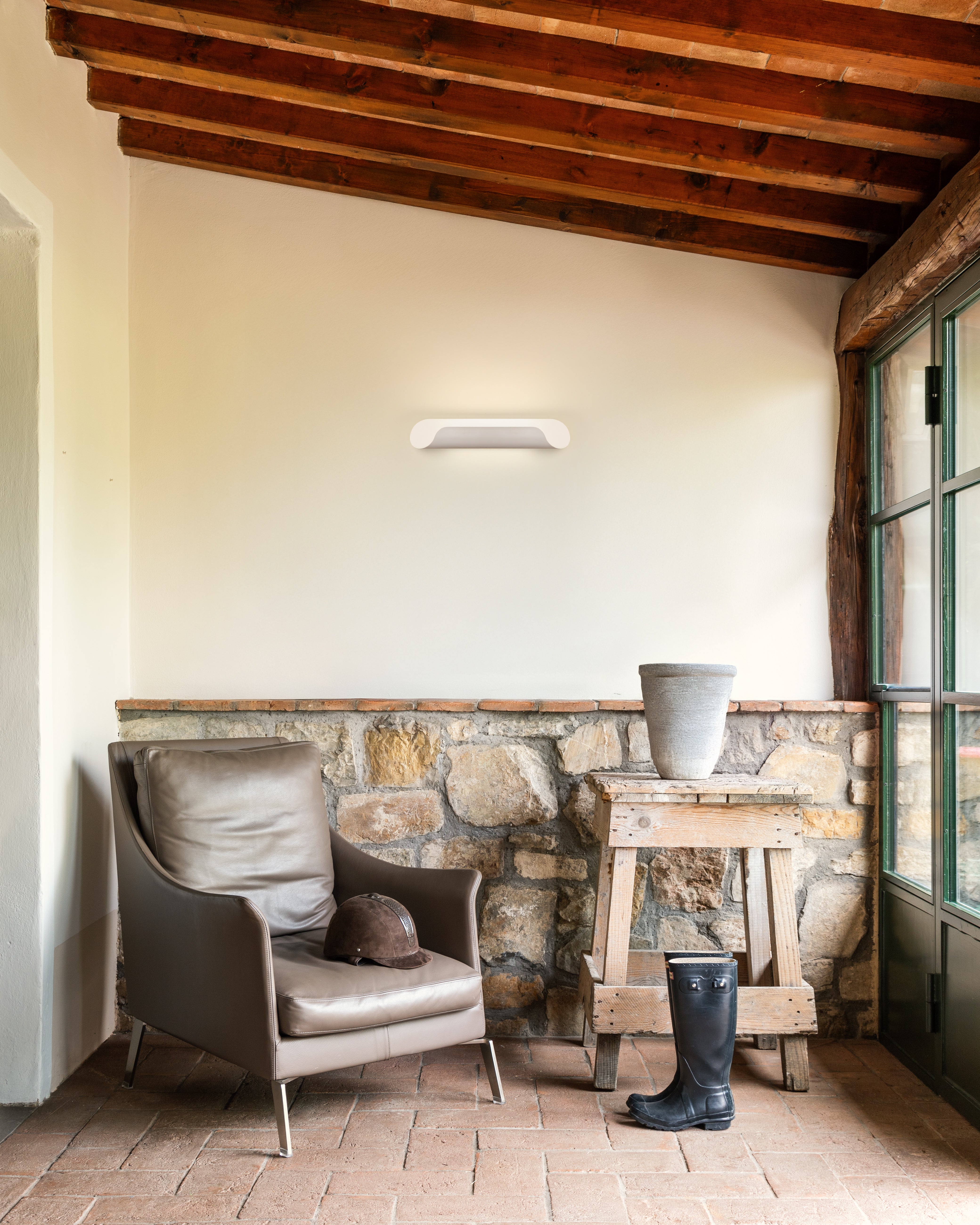 Lampa ścienna ROLL miedziany brązowy