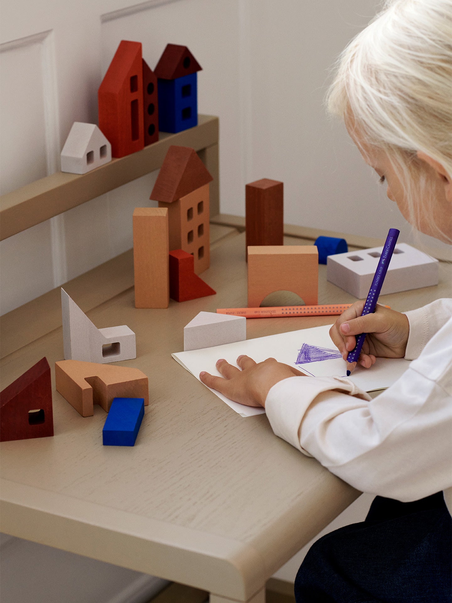 Children's desk LITTLE ARCHITECT beige