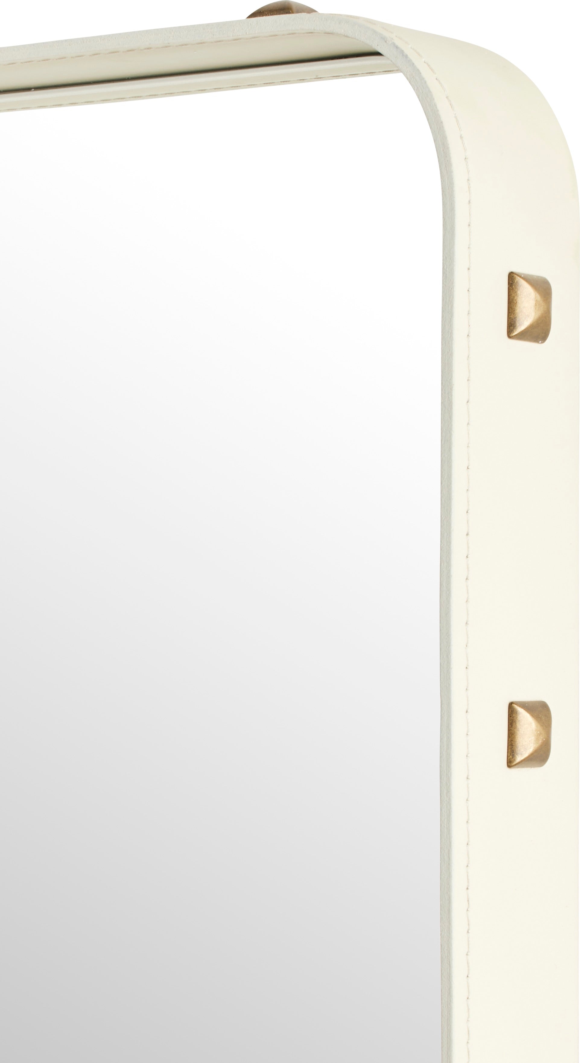 Lustro ADNET cremefarbene Leder