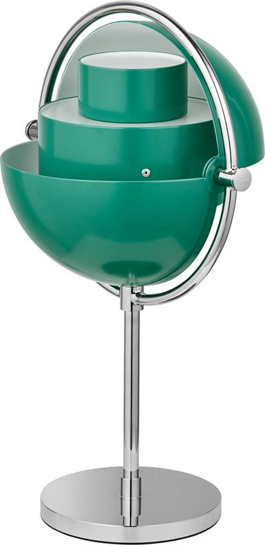 MULTI-LITE grüne tragbare Lampe mit Chromsockel