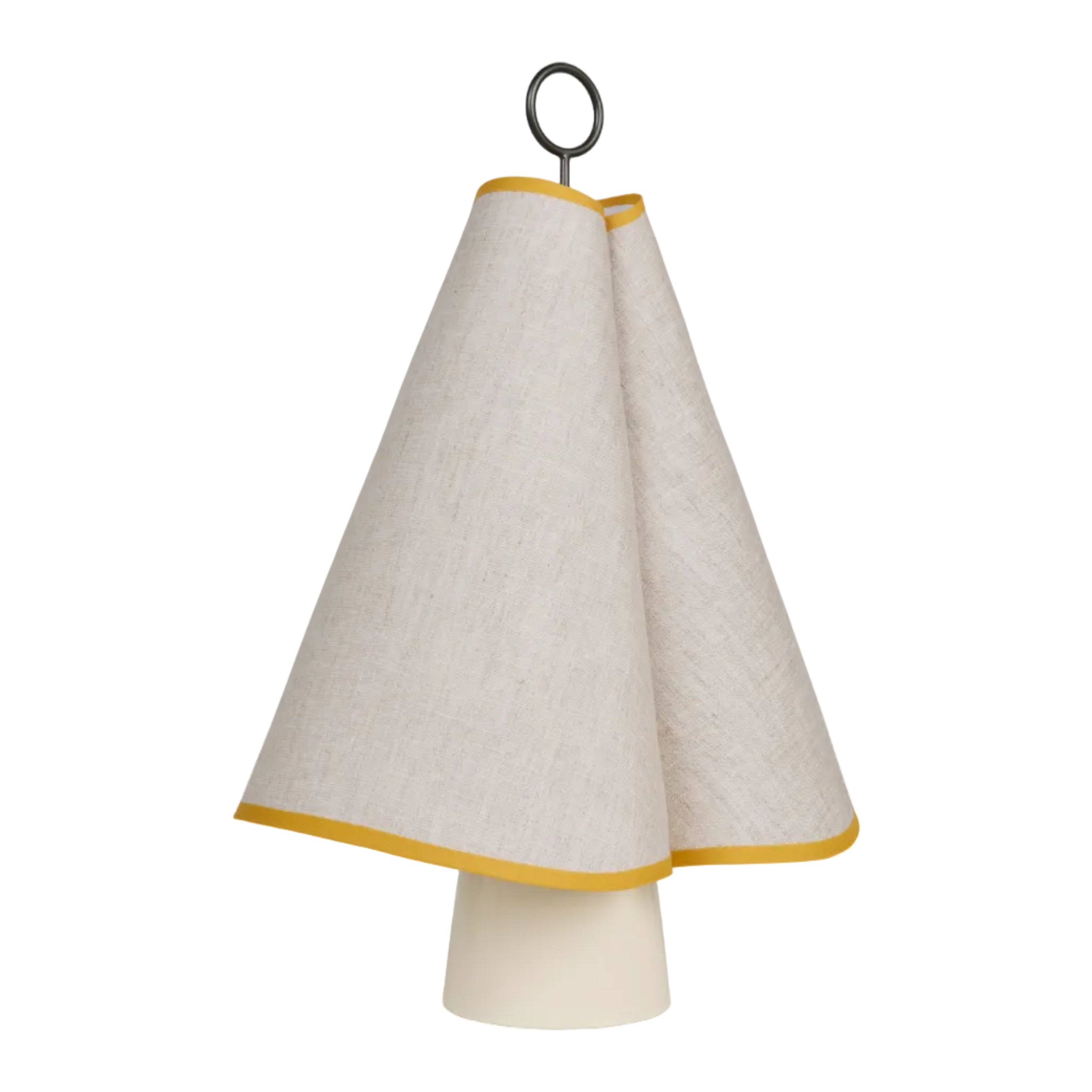 Portable lamp HORNBÆK white with yellow finish
