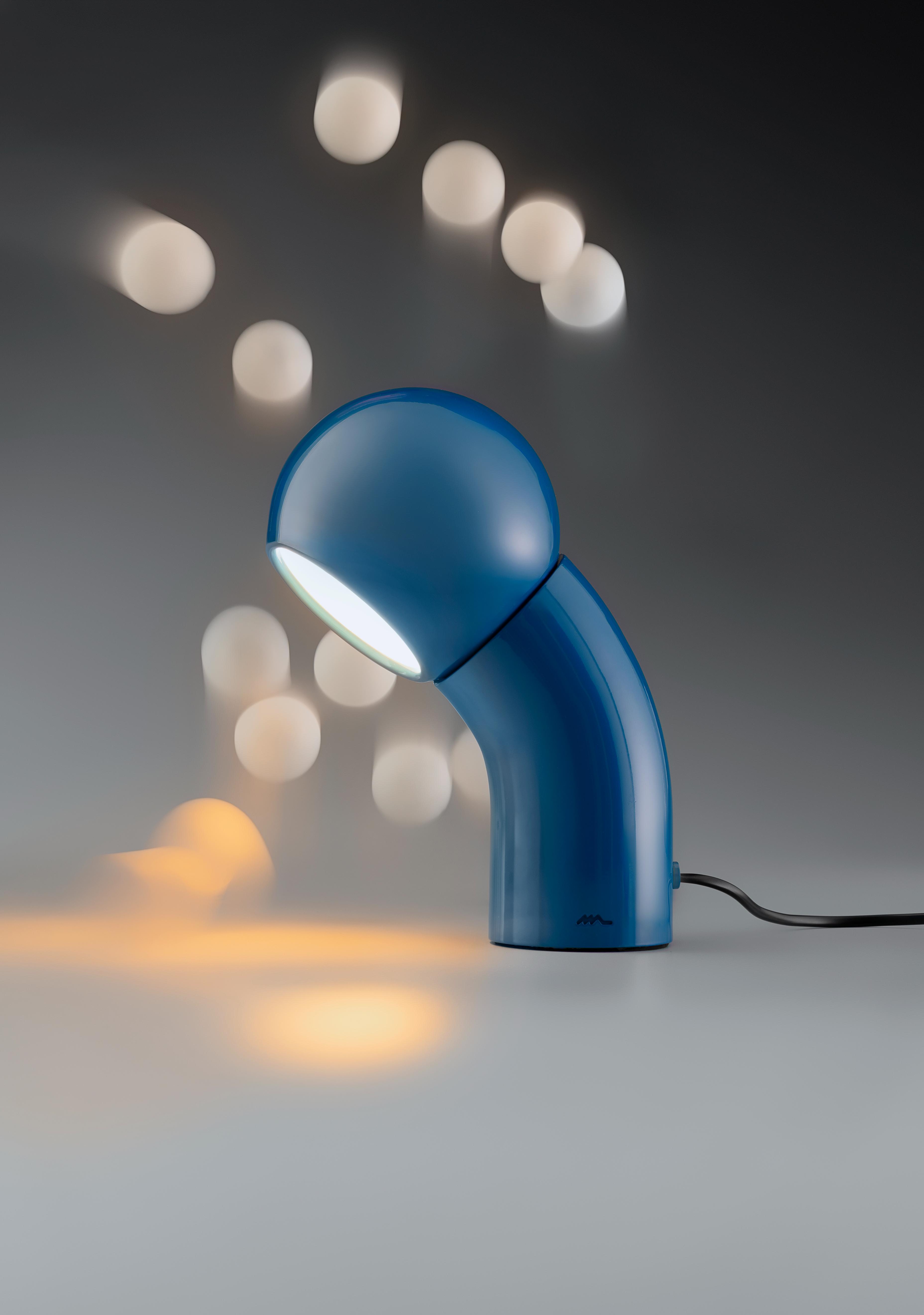 Lampa stołowa PALLINO połyskujący niebieski
