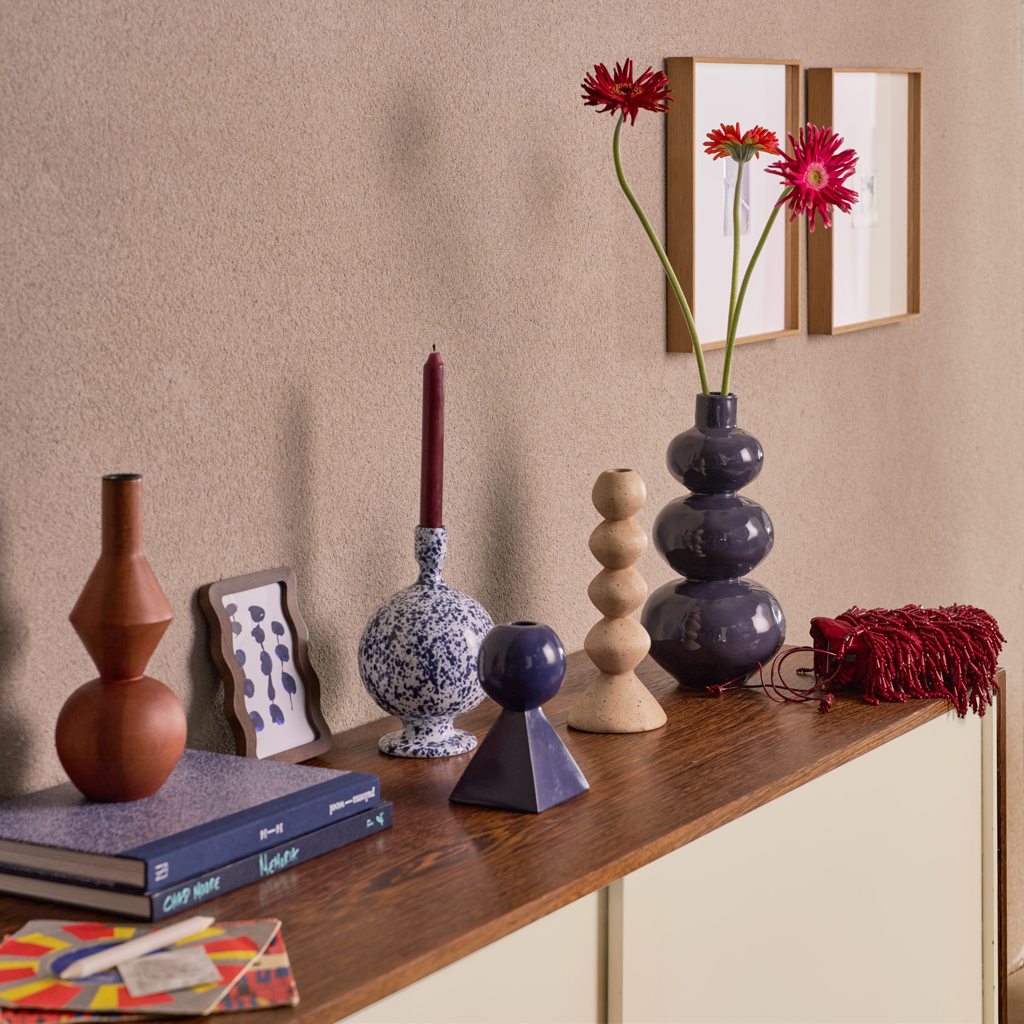 ANNELI beige candle holder