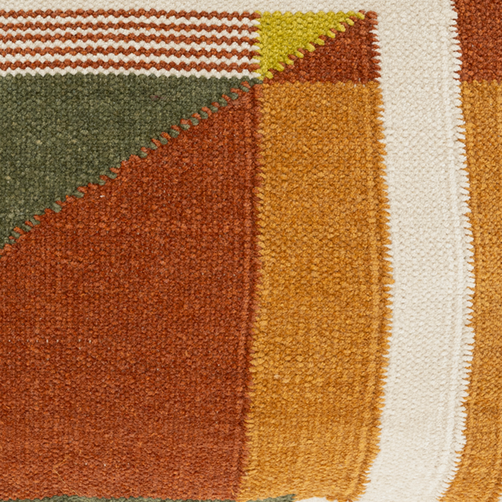 BLYTHE Pillow Orange with Green