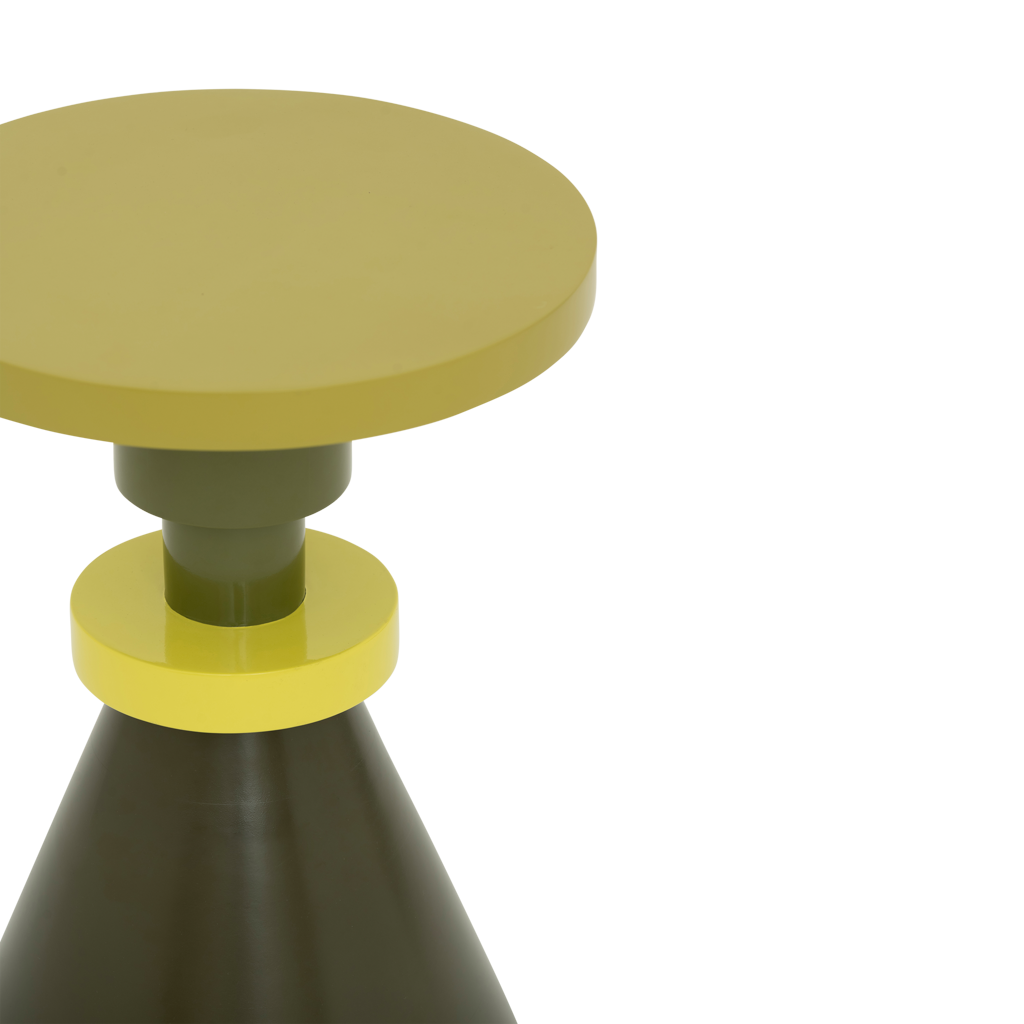 GJENG green side table with yellow