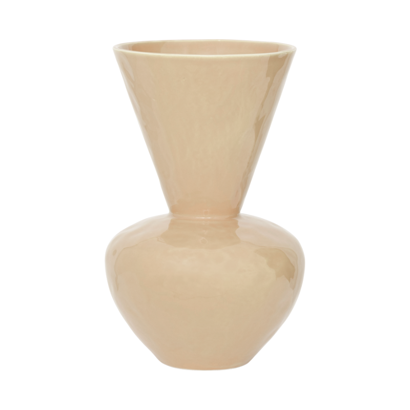 Vase aus Keramik LANGA beige