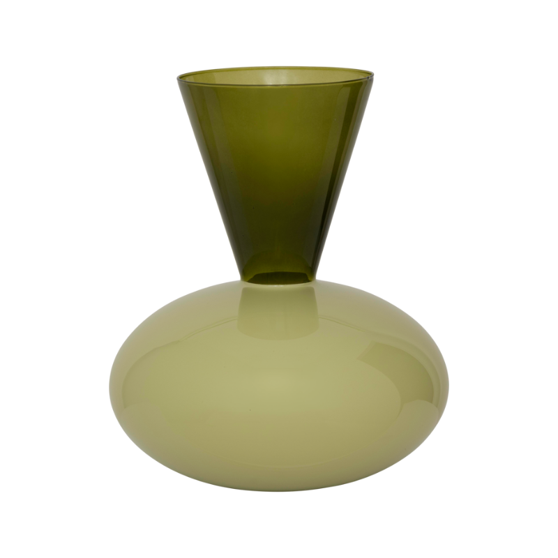 Glasvase ZINHLE grün