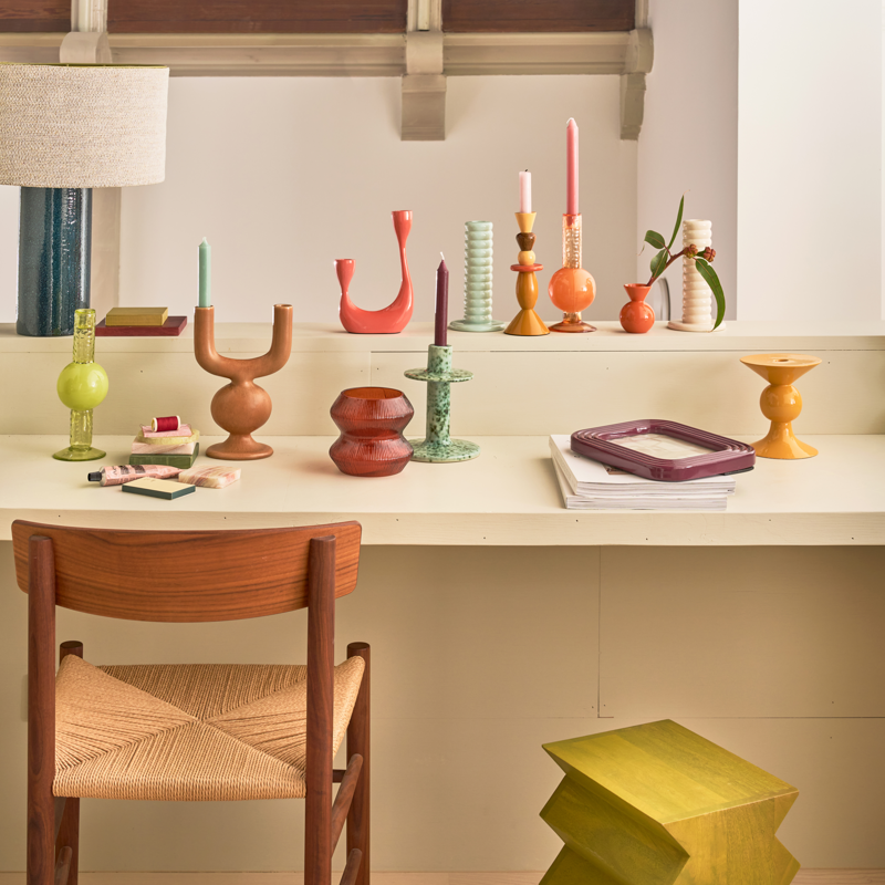 Kerzenhalter AALIYAH orange