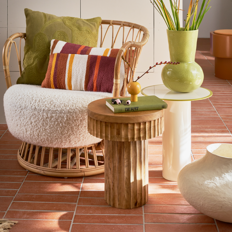 Beige Cotton Maché Planter