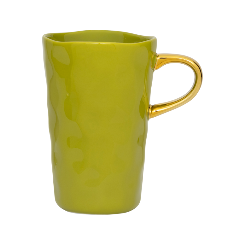 Lattebecher GOOD MORNING grün mit Gold