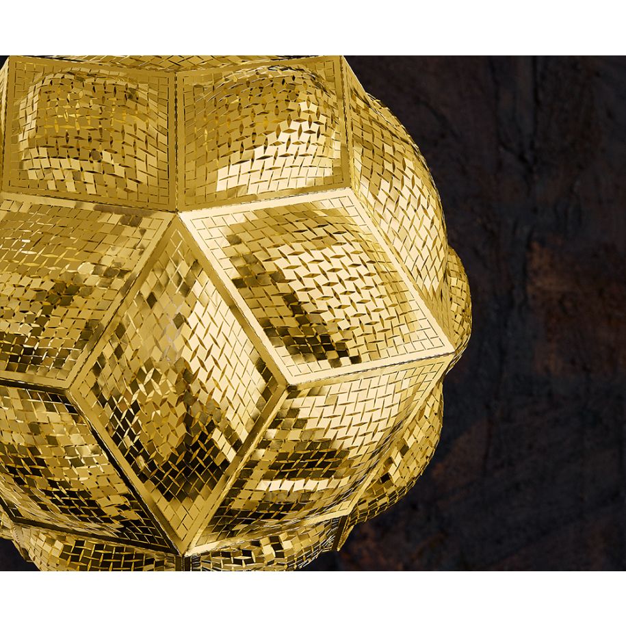 Hängende Lampfknopf golden