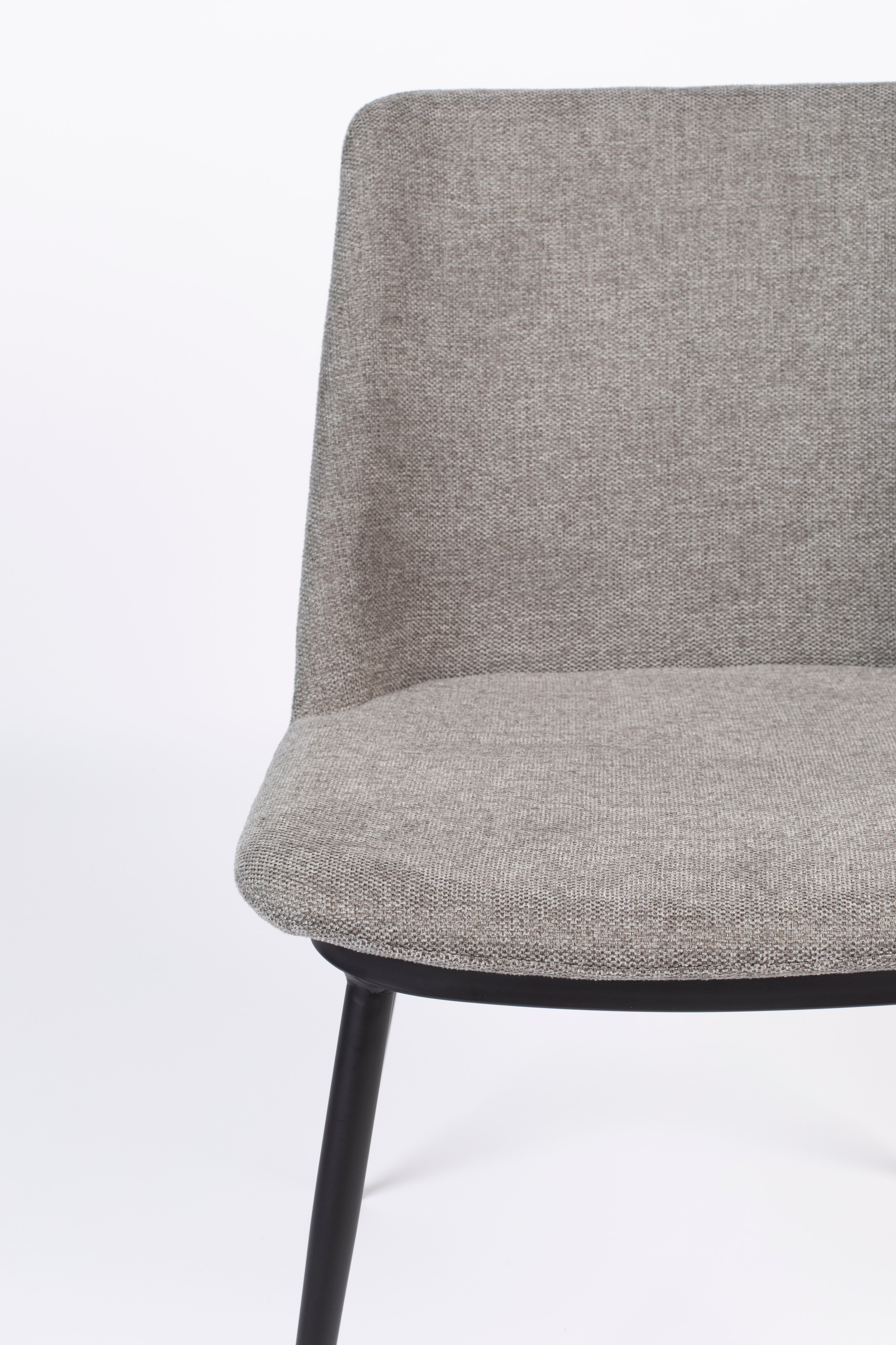 Jasnoszary Lionel chair with a black base