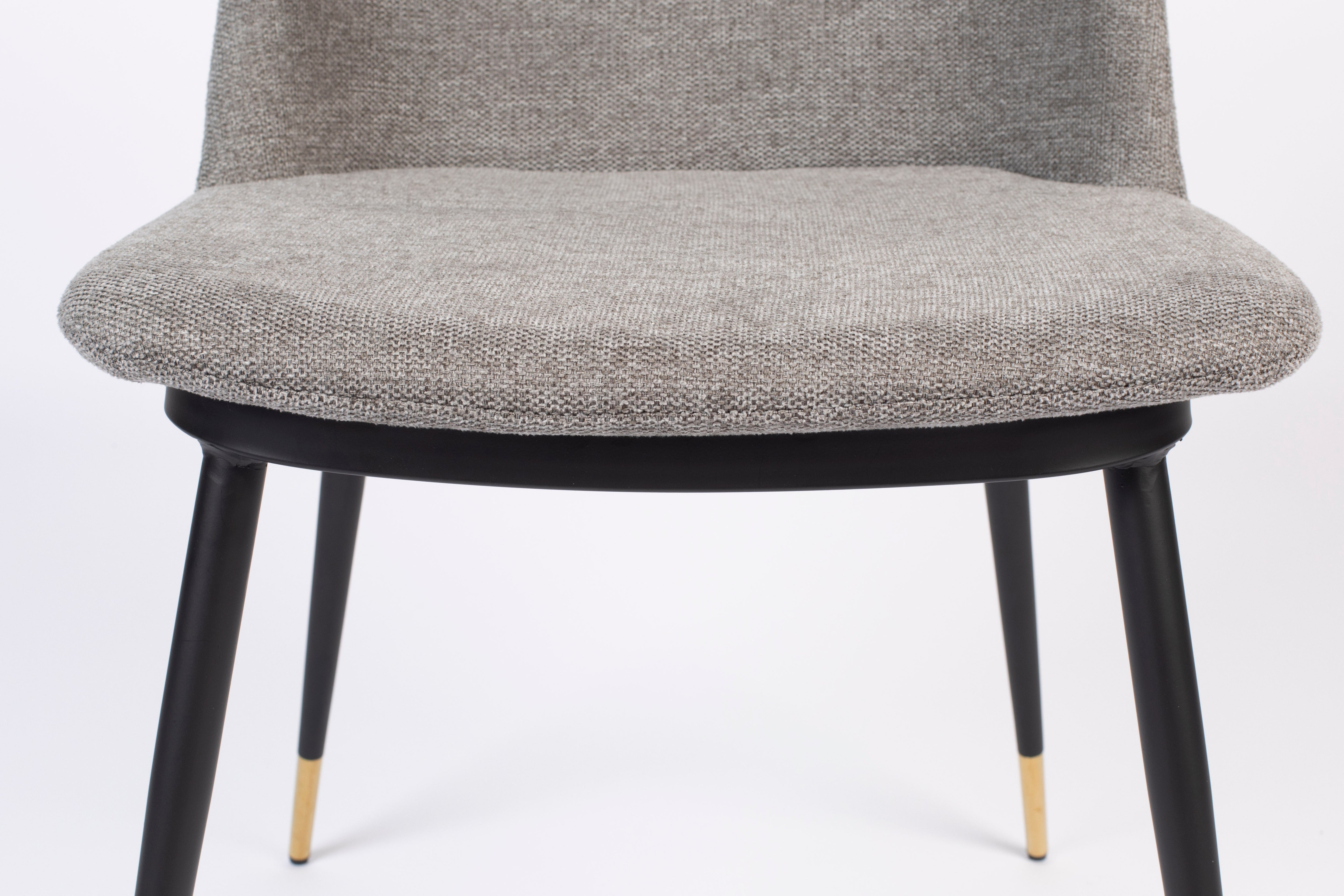 Jasnoszary Lionel chair with a black base