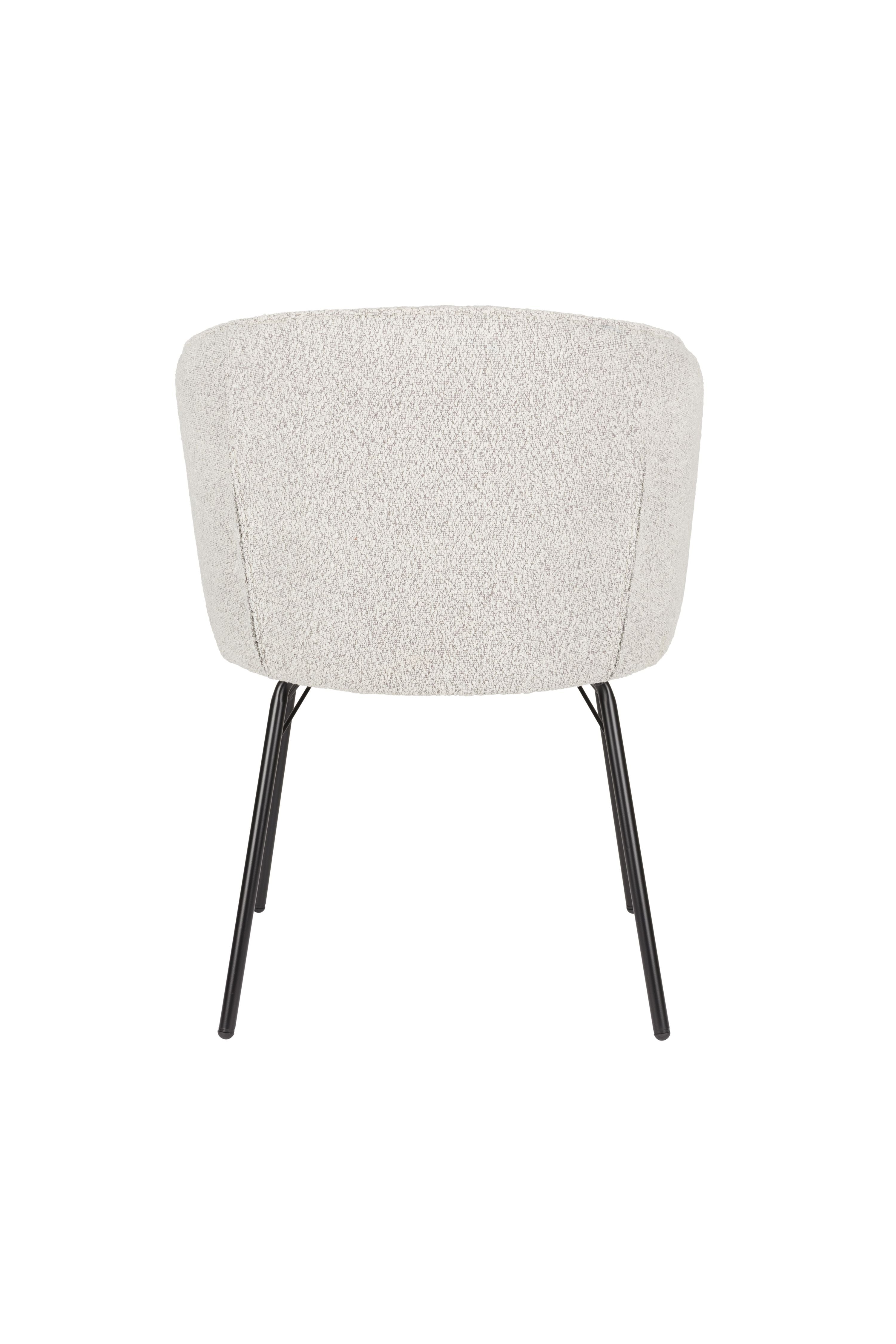 Joa Beige Stuhl mit einer schwarzen Basis