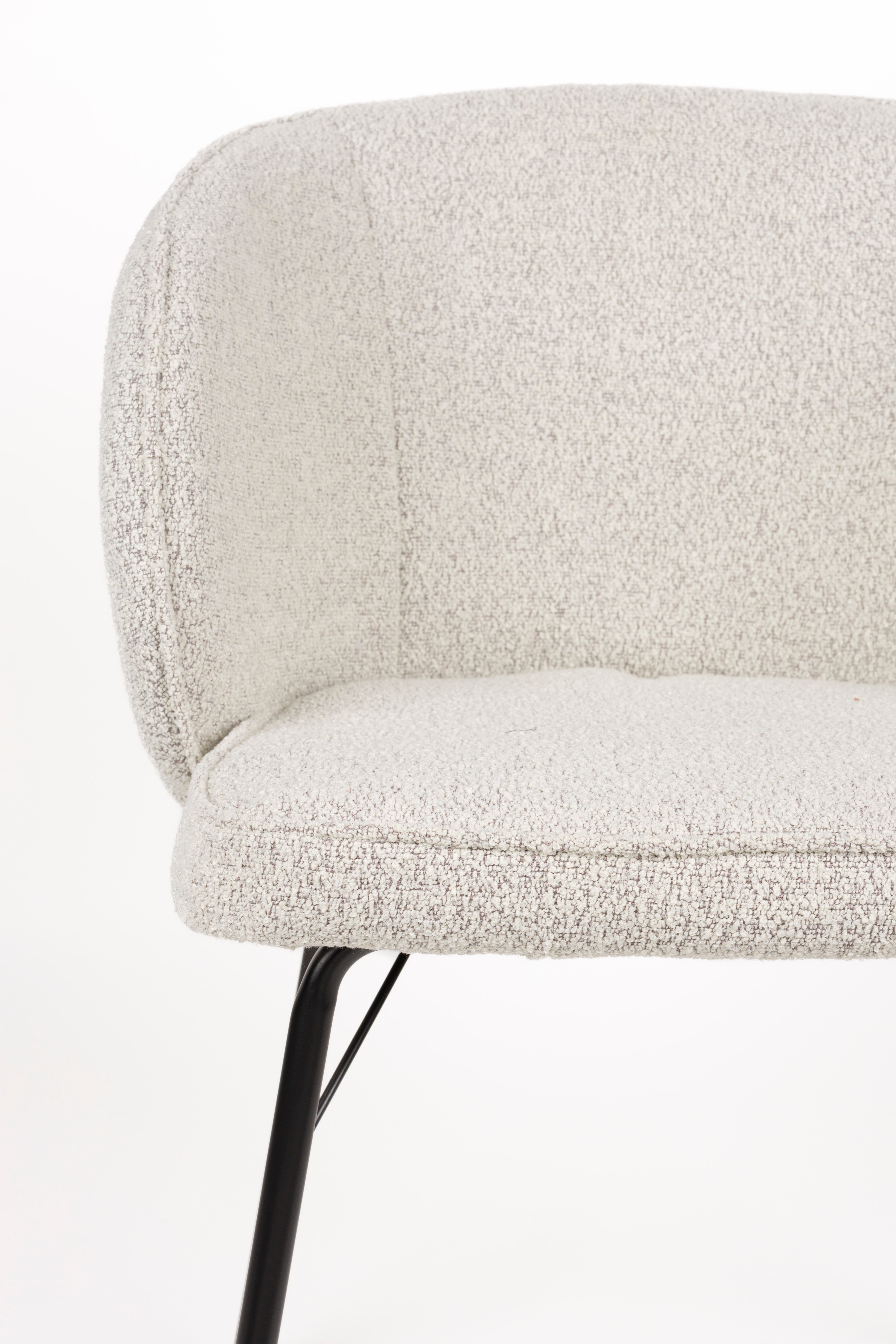 Joa Beige Stuhl mit einer schwarzen Basis