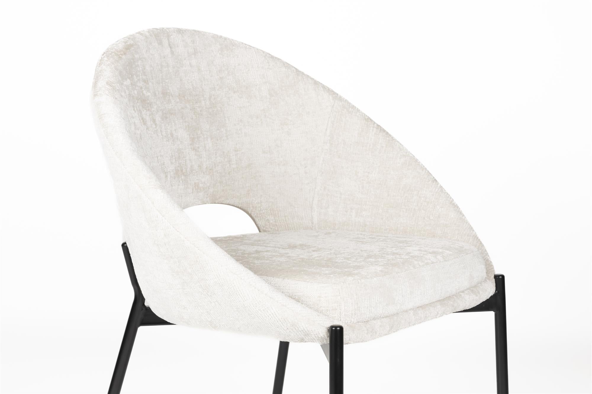 DANDO Chair white with black base