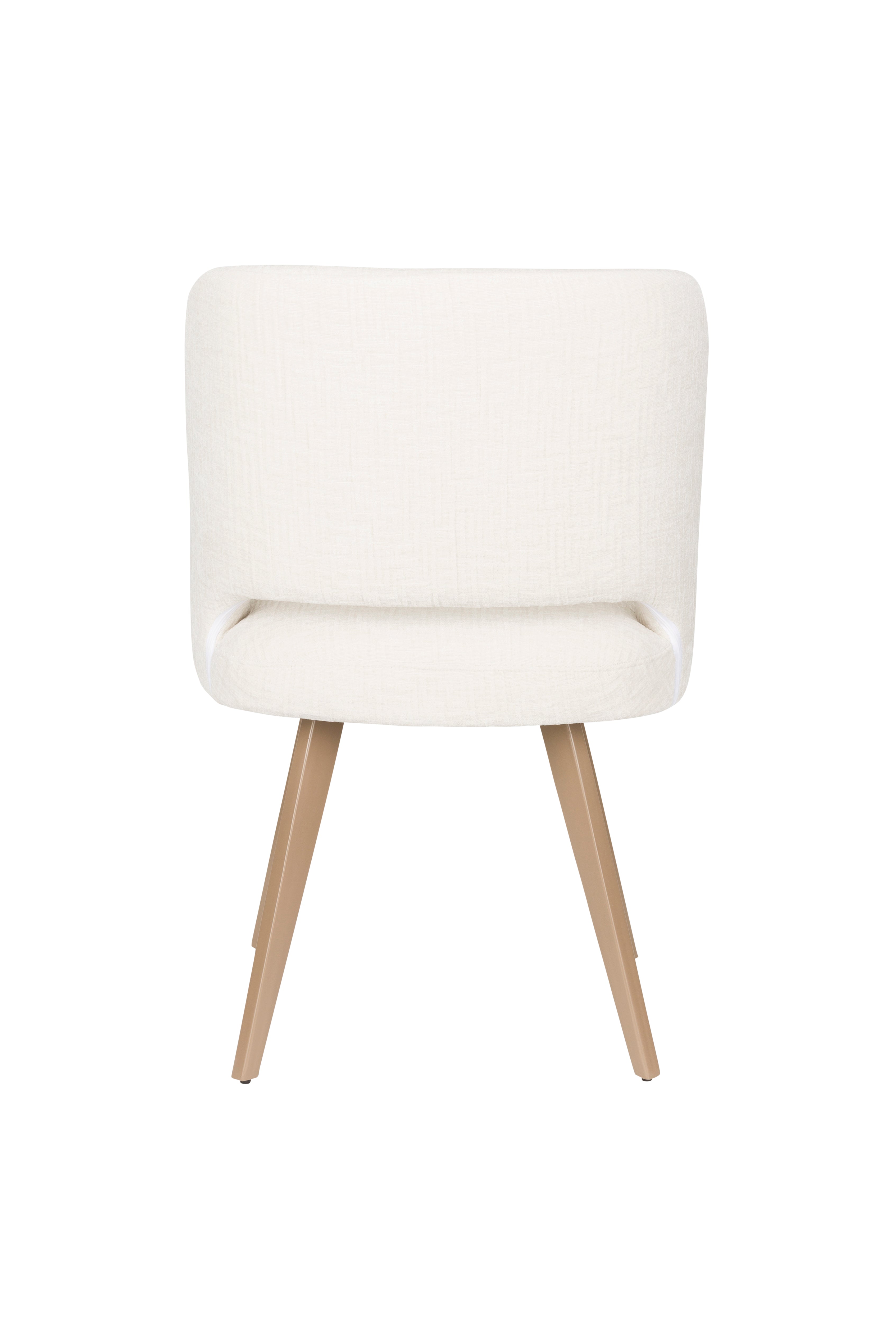 YVES Chair white with brown base
