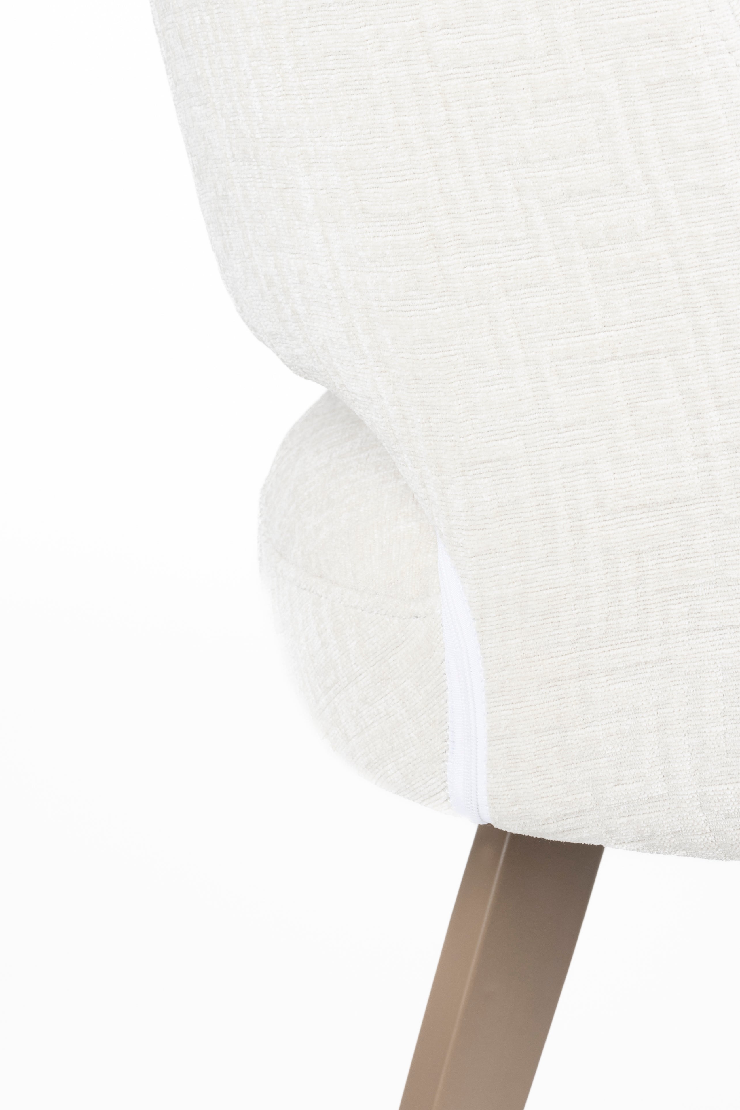 YVES Chair white with brown base