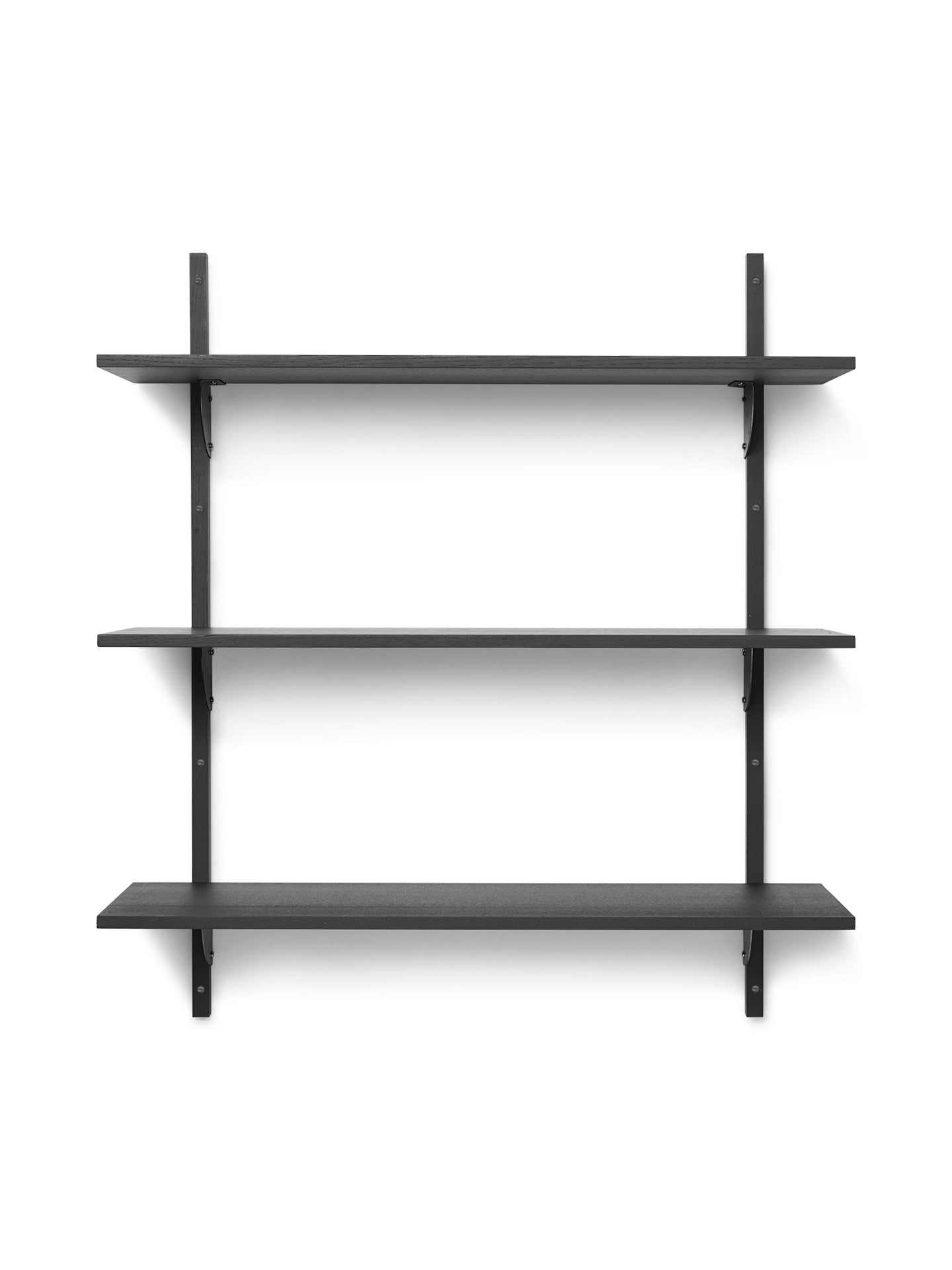 SECTOR TRIPLE WIDE Regal, schwarzes Eschenfurnier