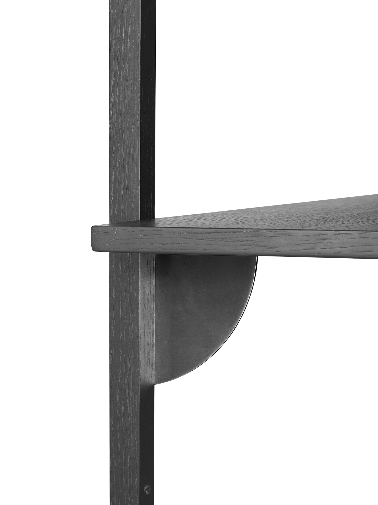 SECTOR TRIPLE WIDE Regal, schwarzes Eschenfurnier