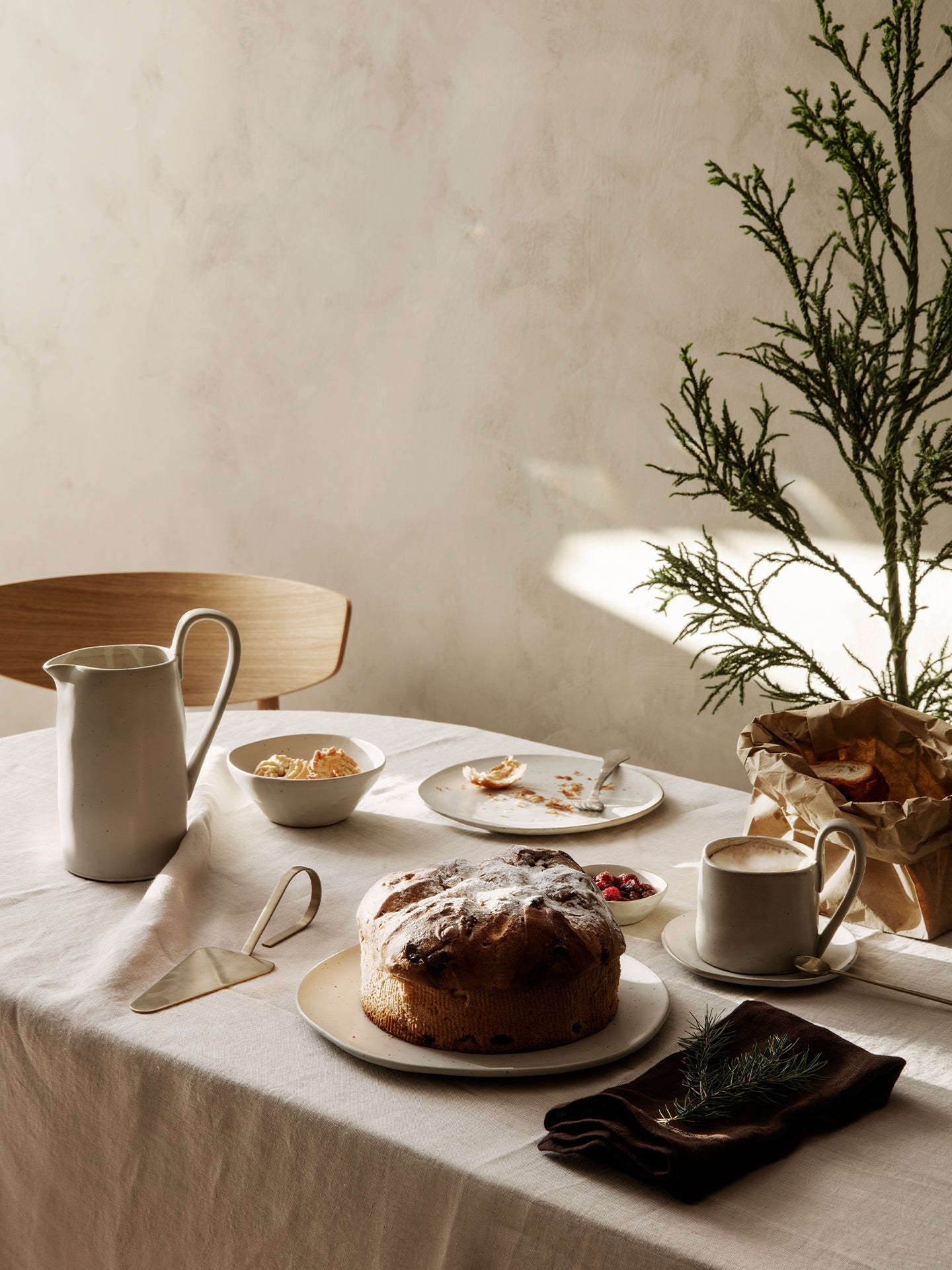 Frühstücksteller FLOW gebrochenes Weiß