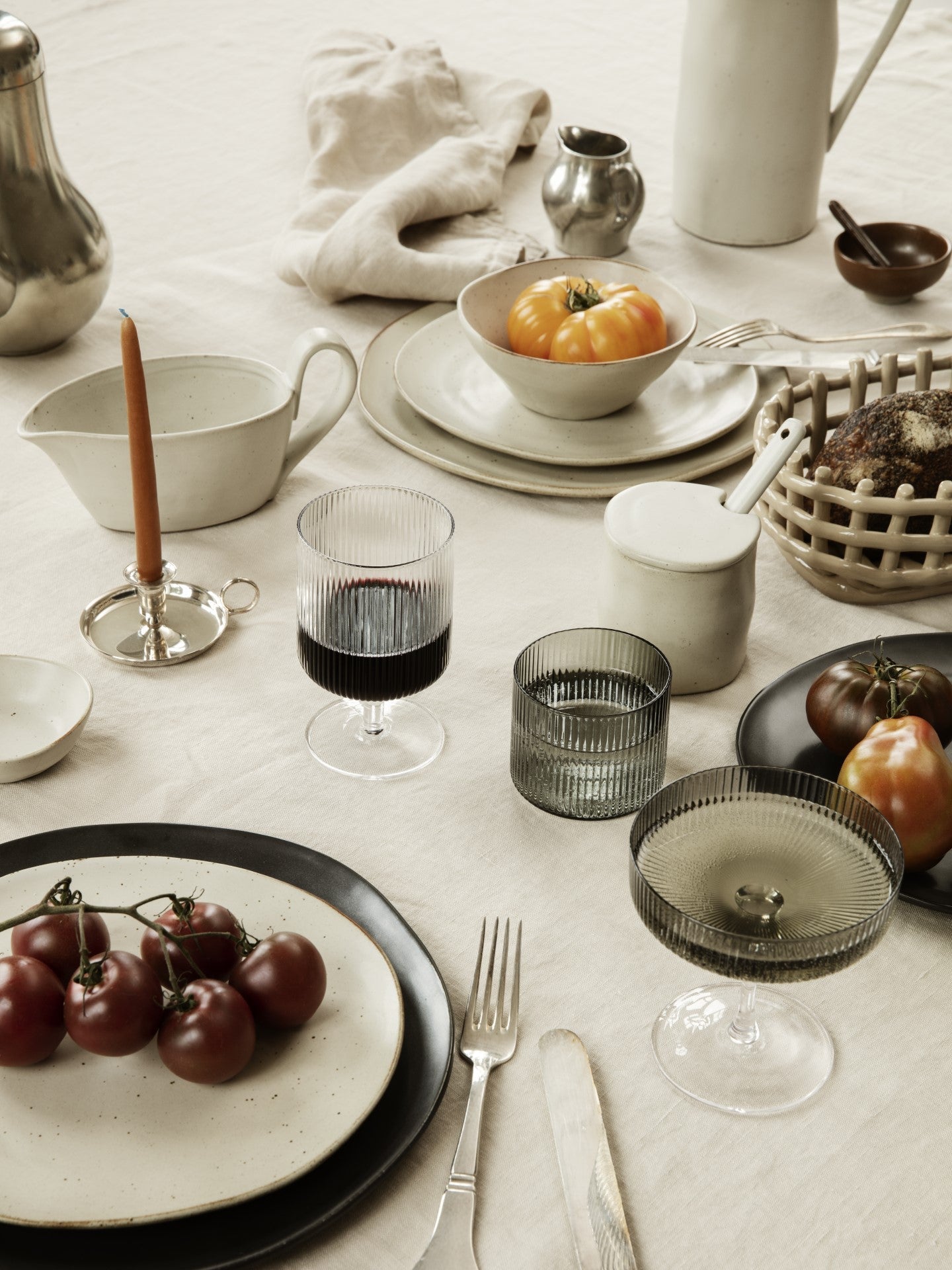 Behälter mit Löffel FLOW schwarz