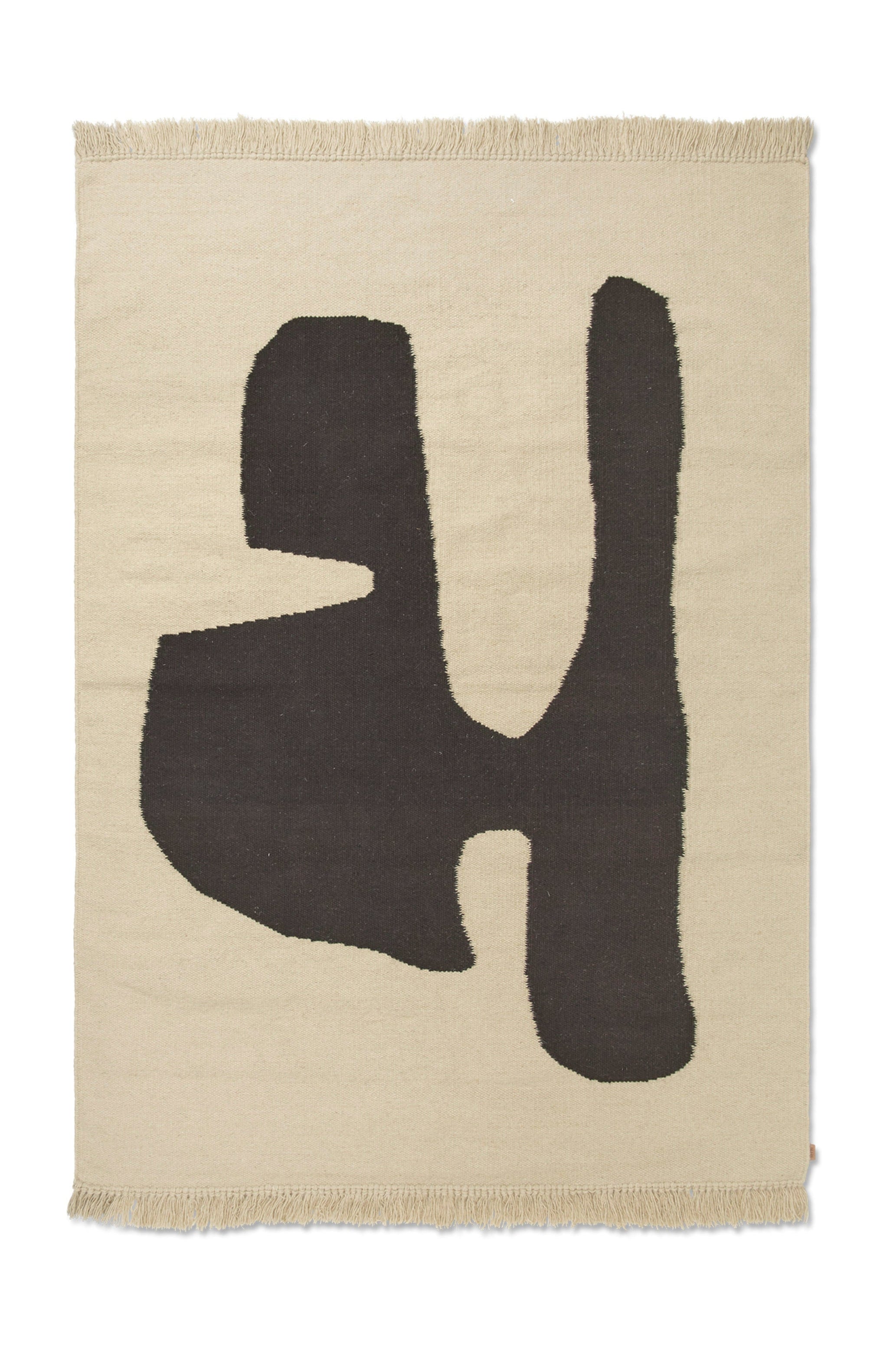 KELIM LAY brown rug with beige