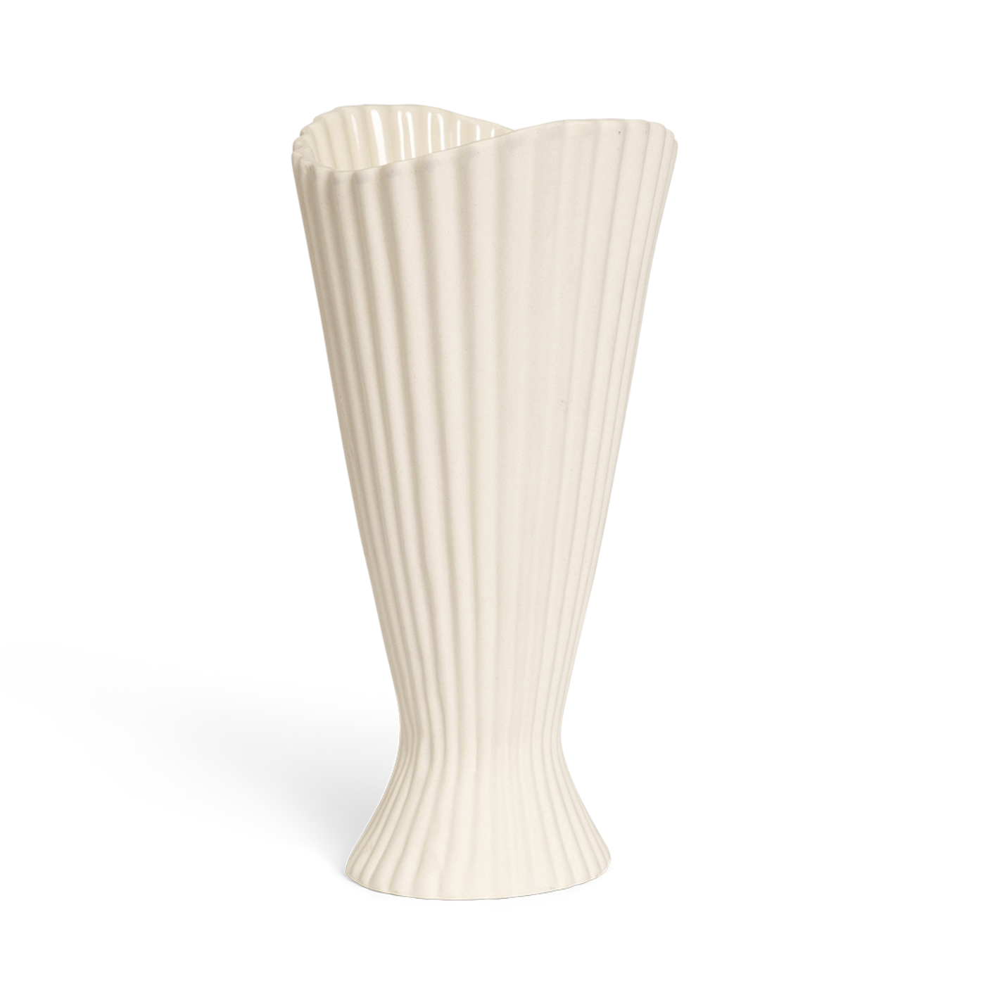 Brunnenvase gebrochen weiß
