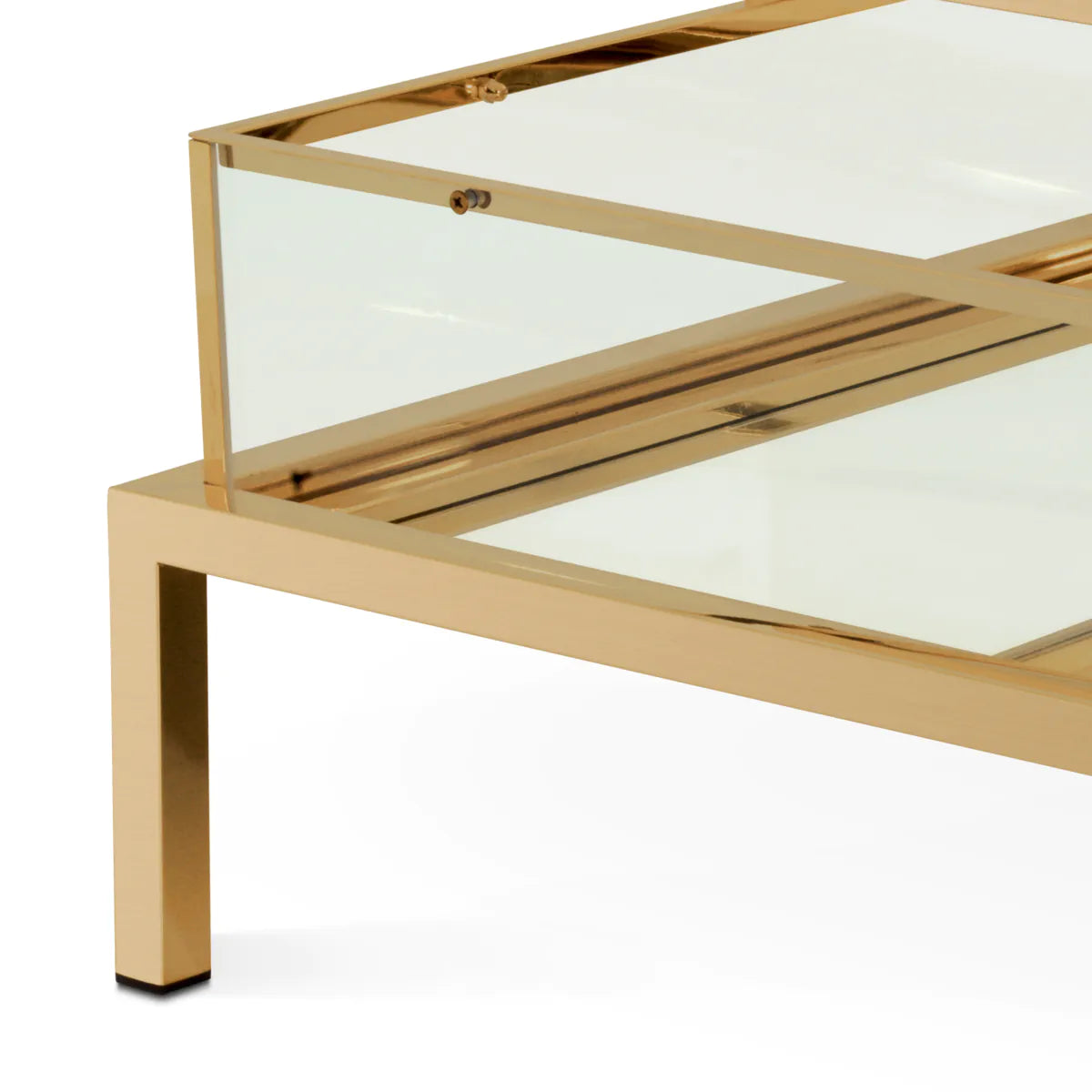 HARVEY coffee table polished gold steel
