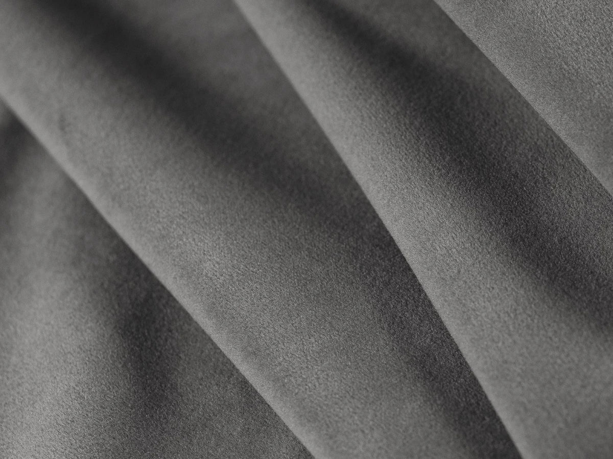 Sofa aksamitna lewostronna 4-osobowa otwarta MILEY jasnoszary Micadoni Eye on Design