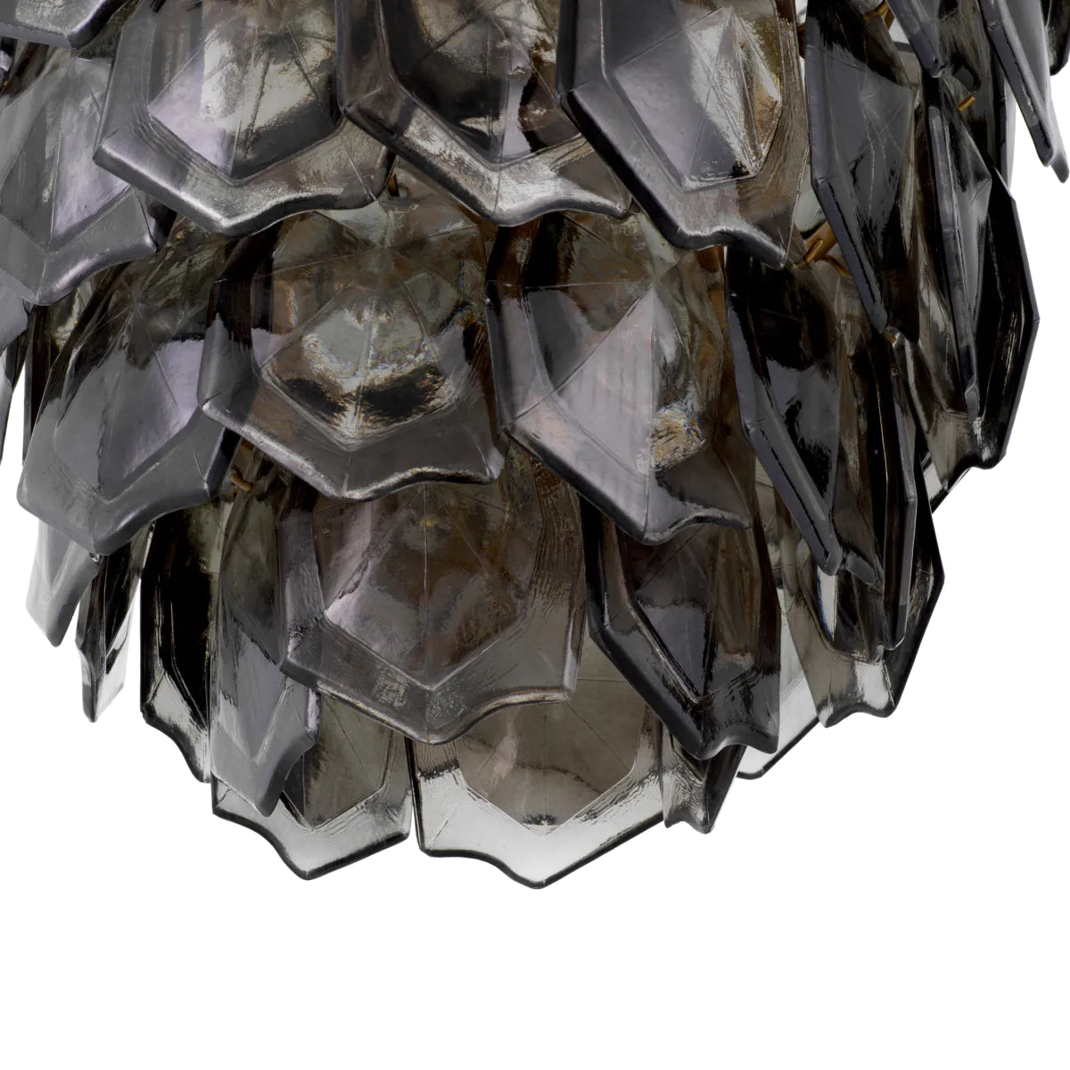 ELIAS Kronleuchter mit rauchigem Glas