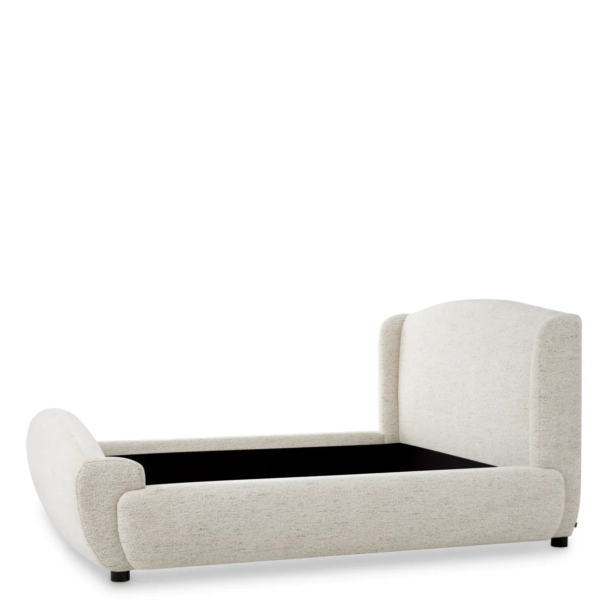 Upholstered bed Mellory white melange