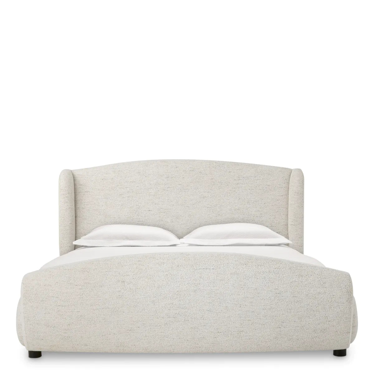 Upholstered bed Mellory white melange