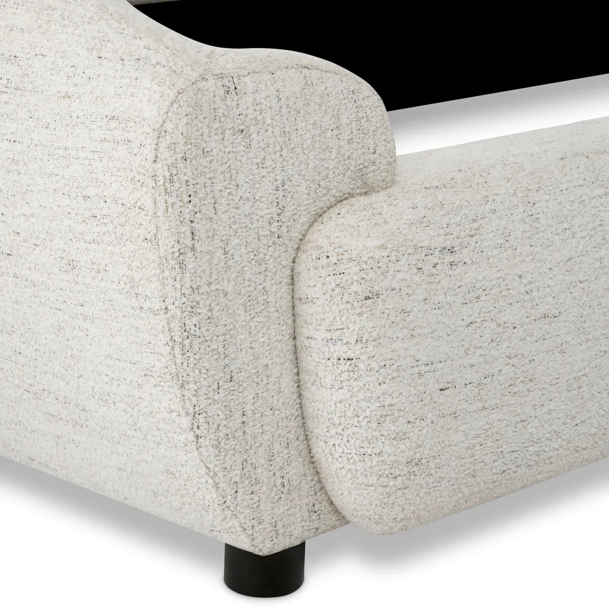 Upholstered bed Mellory white melange