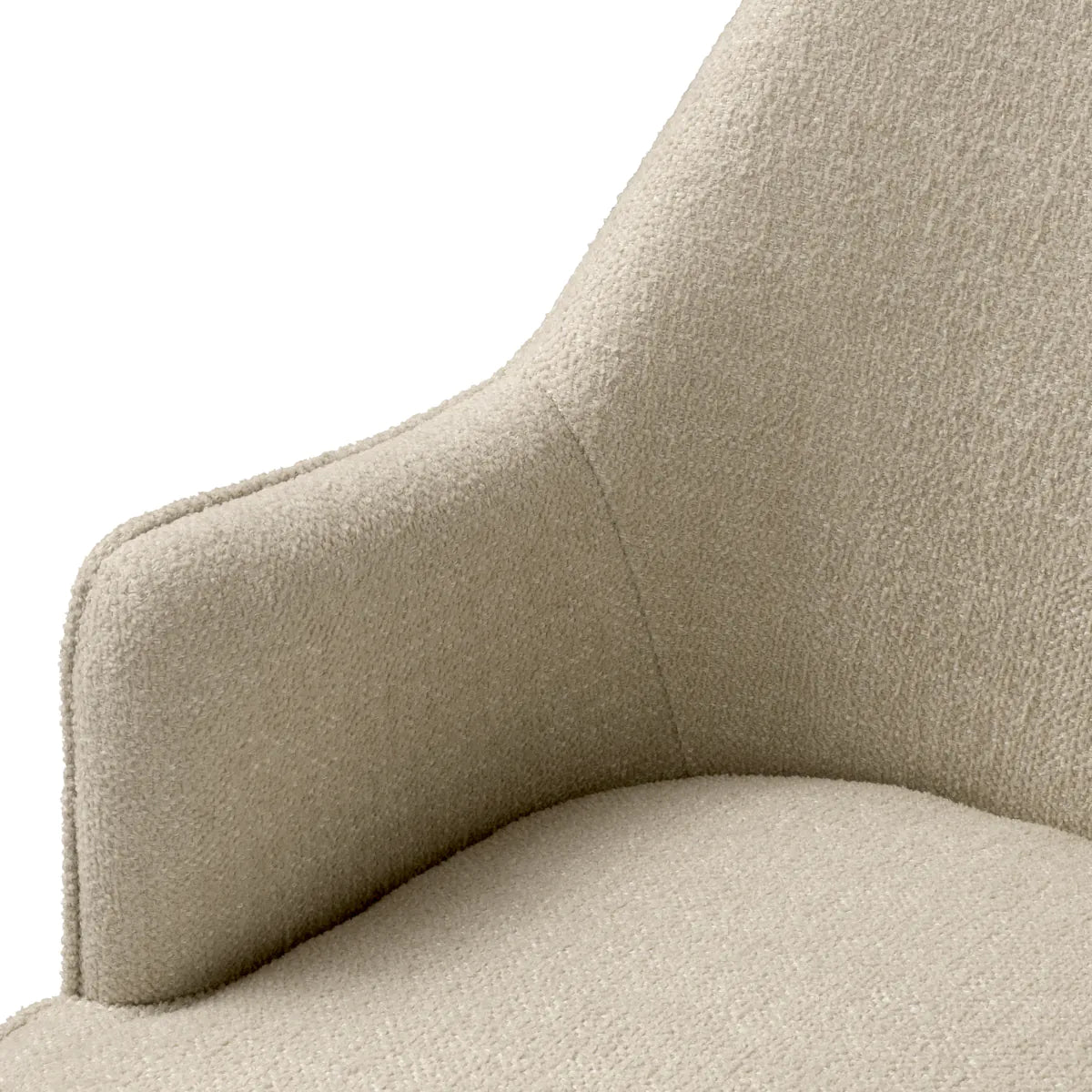 Lavina Beige Stuhl mit einer schwarzen Basis
