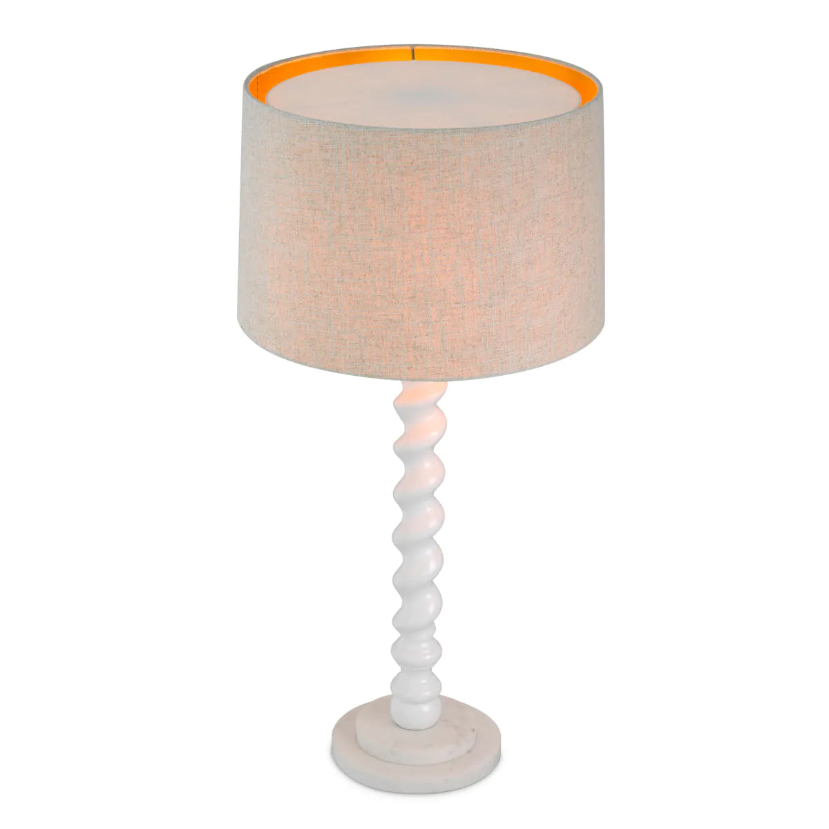 Tischlampe MASSIMO creme mit weißem Fuß
