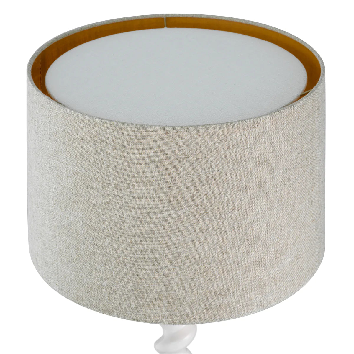 Tischlampe MASSIMO creme mit weißem Fuß