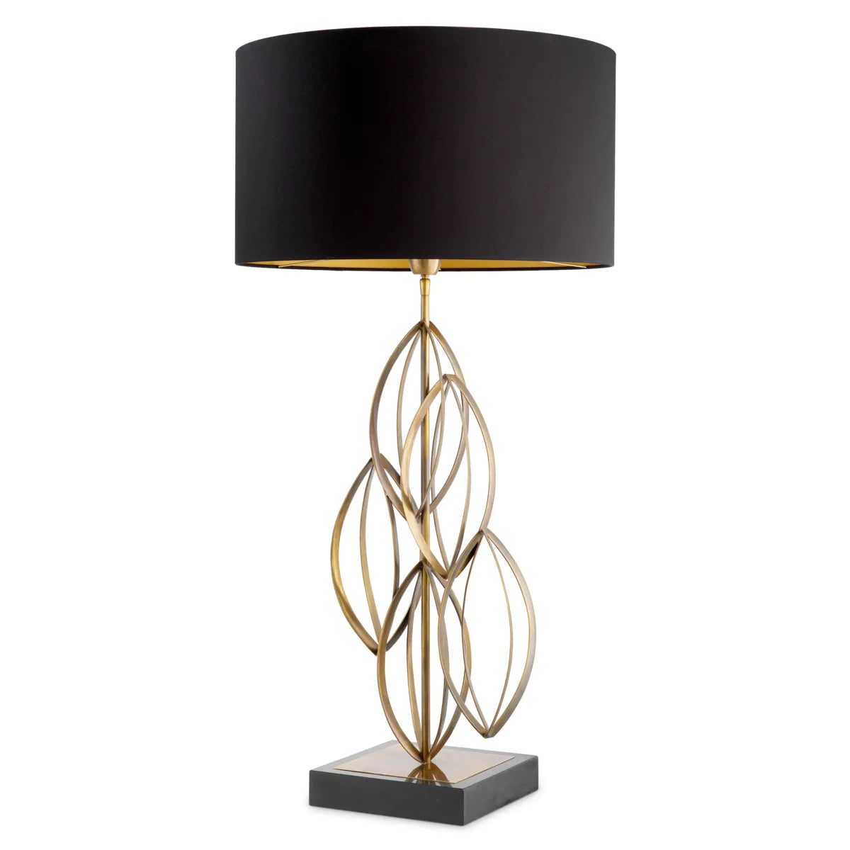 Tischlampe BELLAMONT antikgold mit Granitbasis