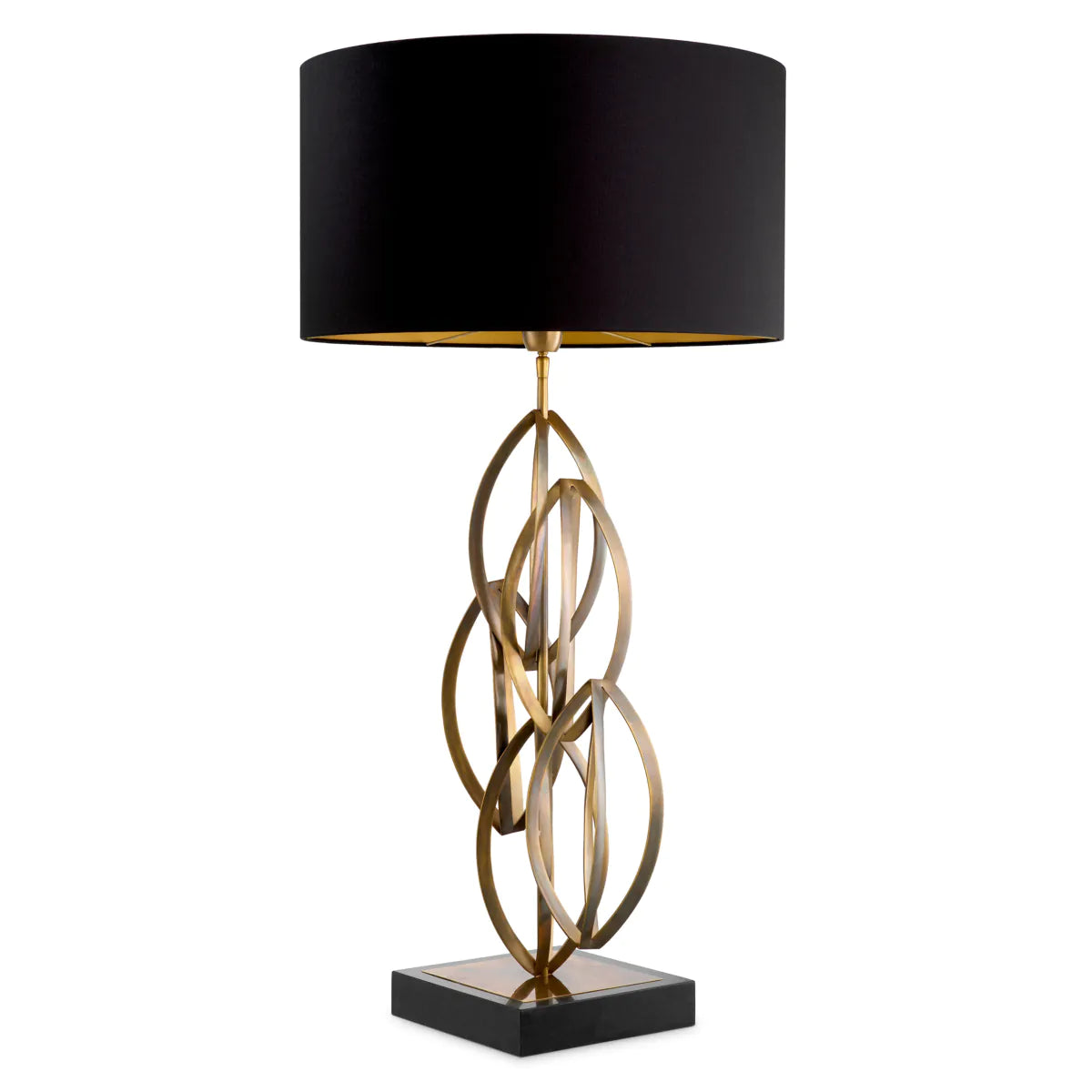 Tischlampe BELLAMONT antikgold mit Granitbasis