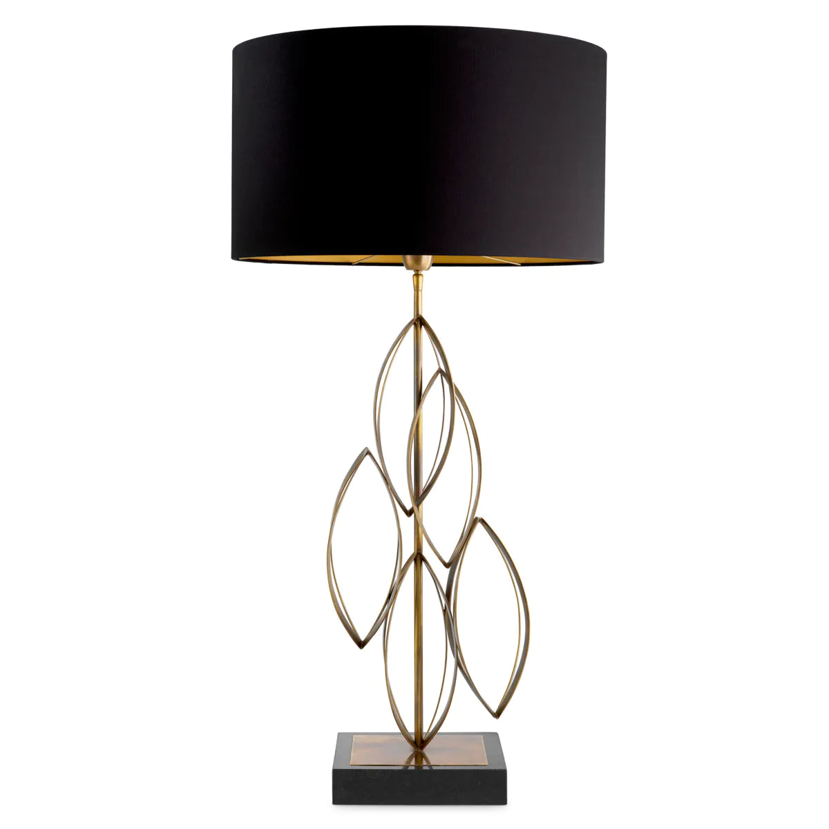 Tischlampe BELLAMONT antikgold mit Granitbasis